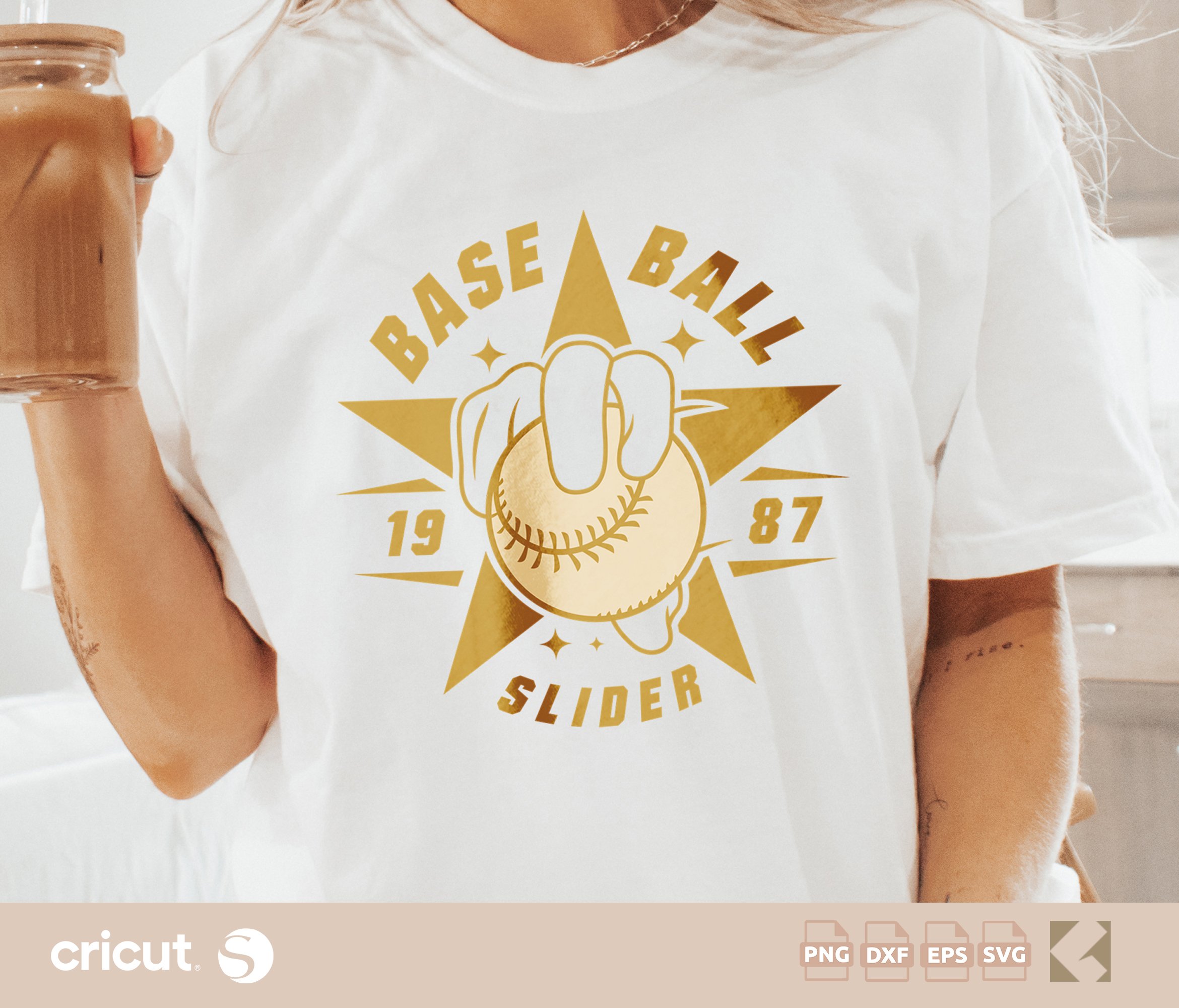 "Slider" Baseball Pitch SVG - Dynamic Star Sports Design