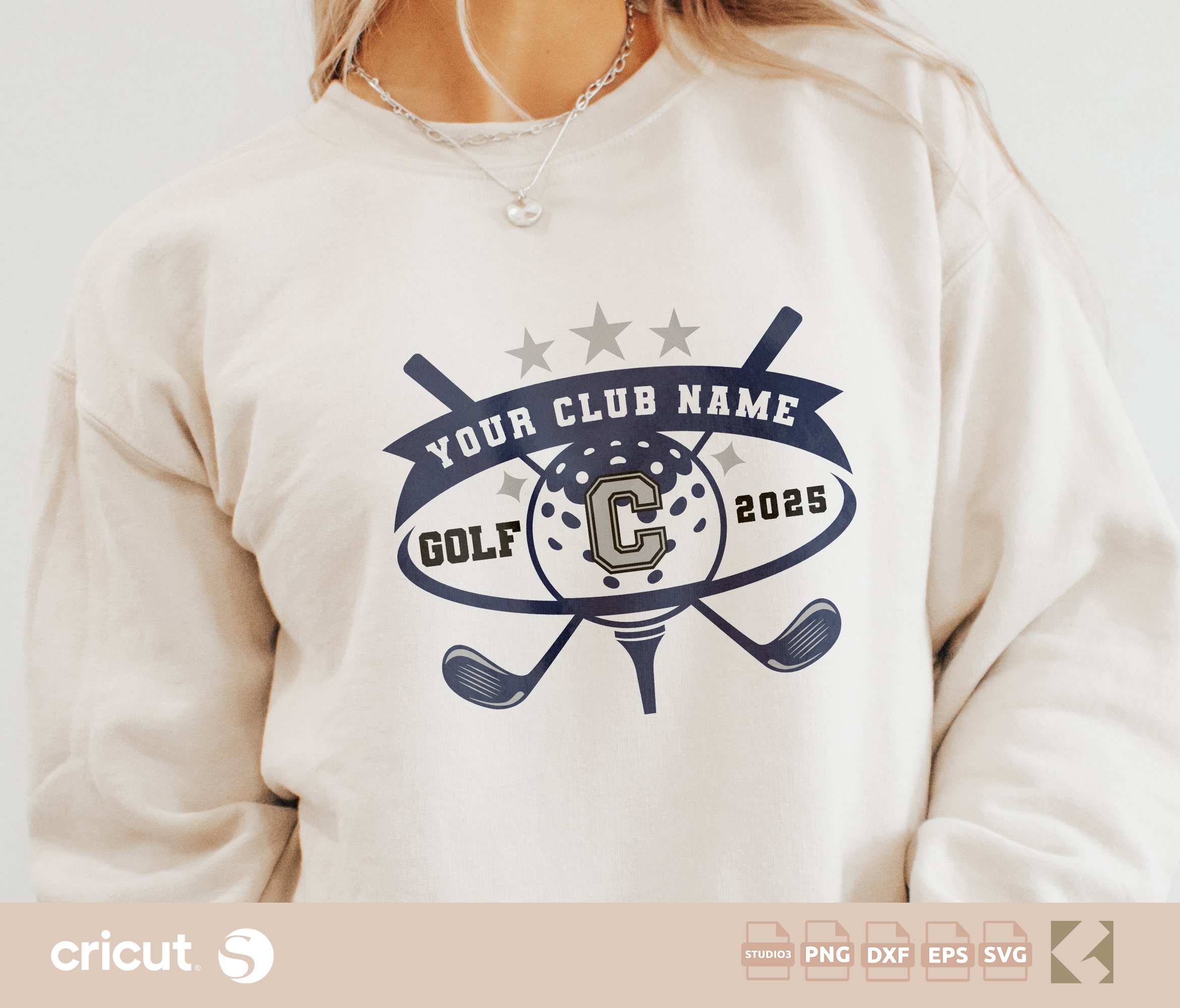 Unique Custom Golf Monogram Logo (SVG & PNG) - Personal Design