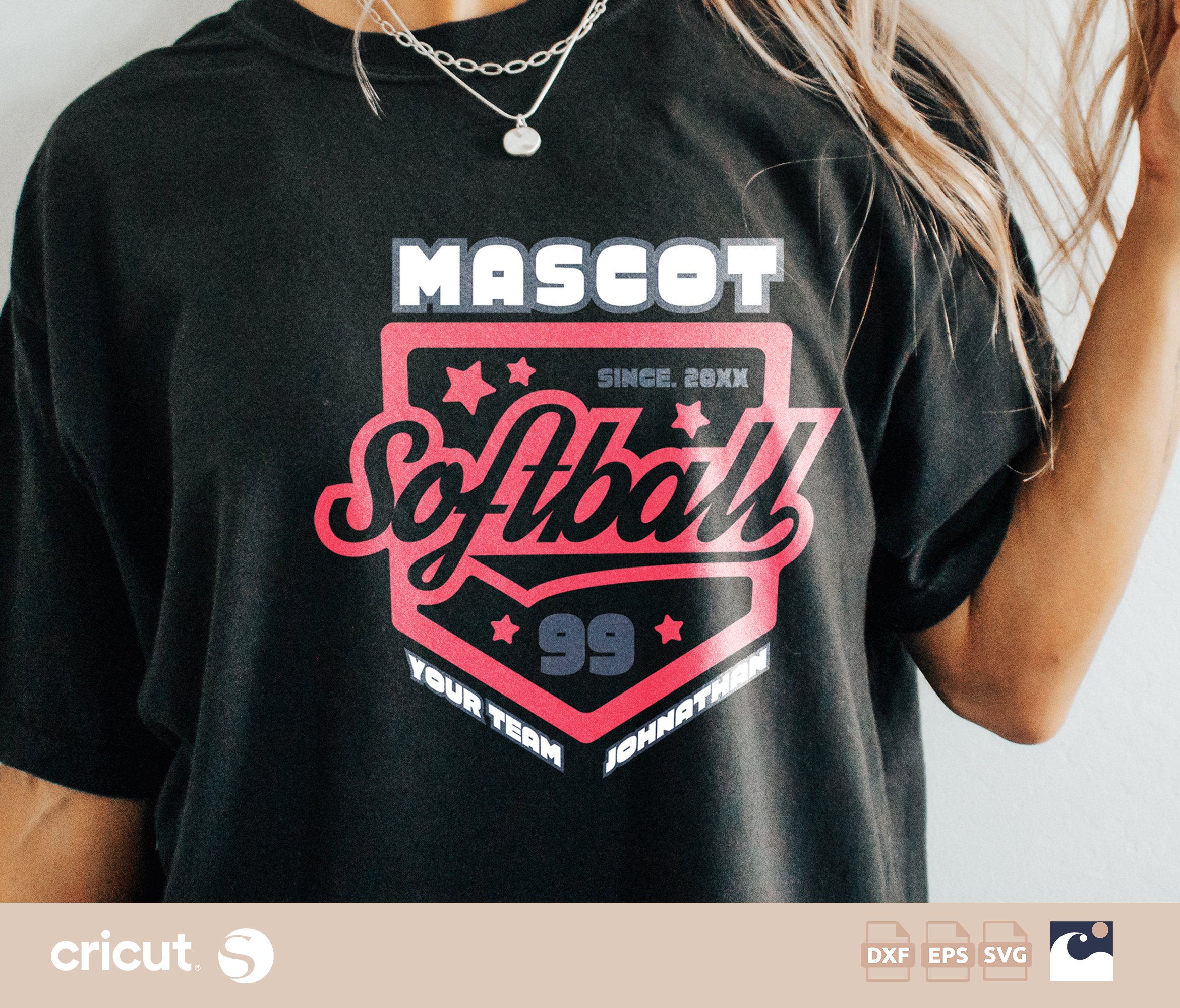Softball Team SVG PNG - Shirt, Gifts, Logo, Mom Dad Personalized Design, Cricut, Silhouette, Loklik