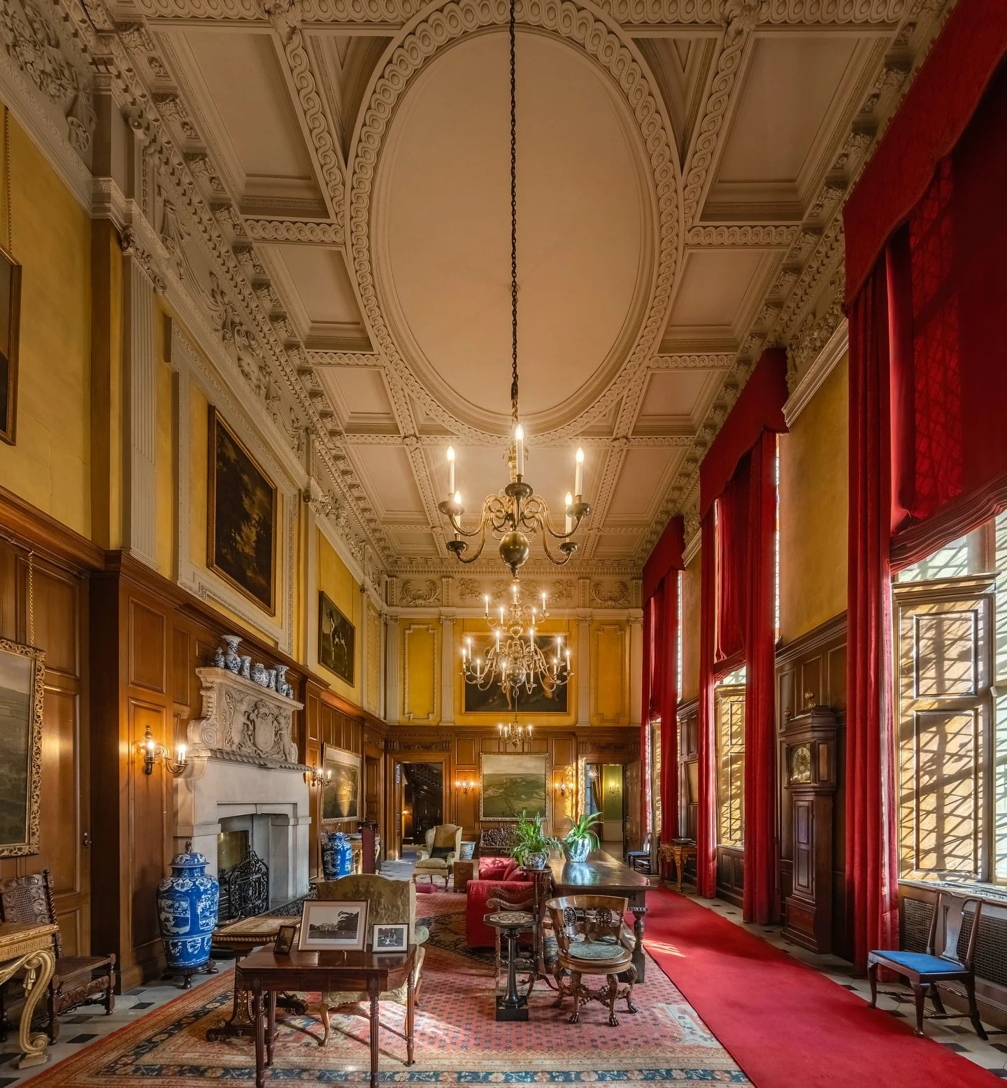 The Great Hall at Dunham Massey in Cheshire. From 1917 to 1919, the house served as the Stamford Military Hospital and The Great Hall was transformed into the recreation room for wounded soldiers to relax, play games, and write letters.
.
.
.
.
.
.
.