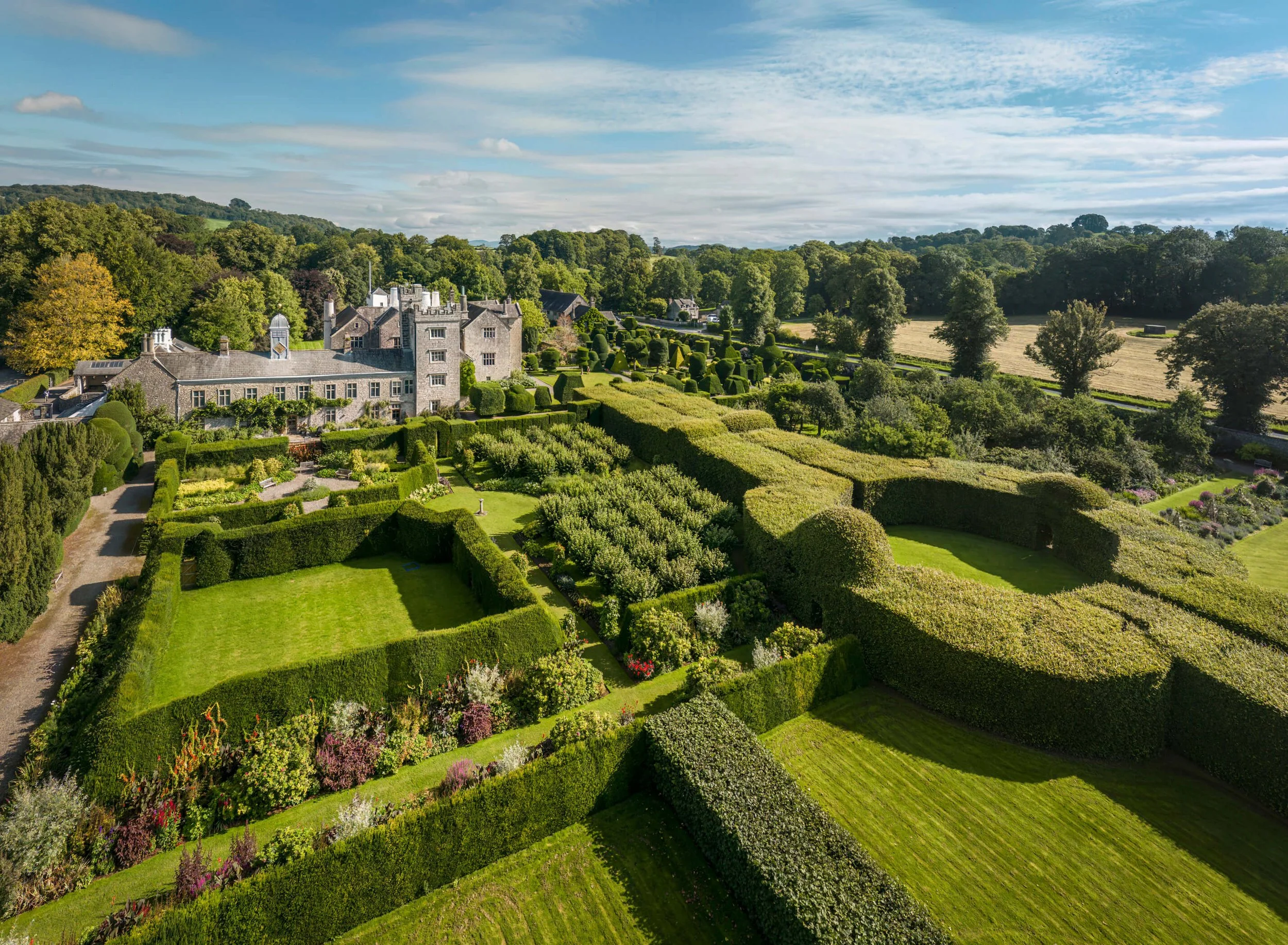 christopher-john-photography-levens-hall-gardens-drone-photographer