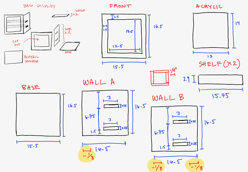 final sketches with measurements
