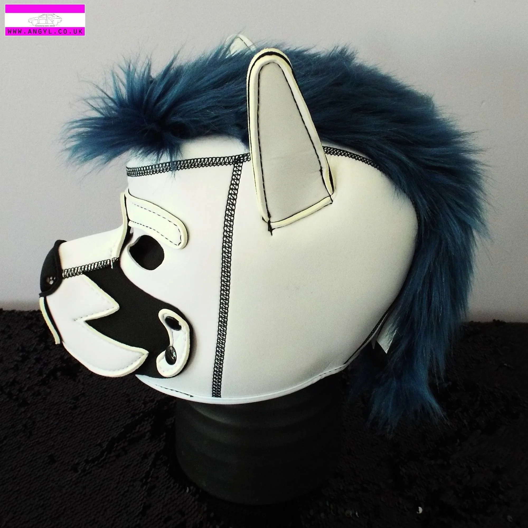 Pup Mohawk Blue — Angyl Roper Art