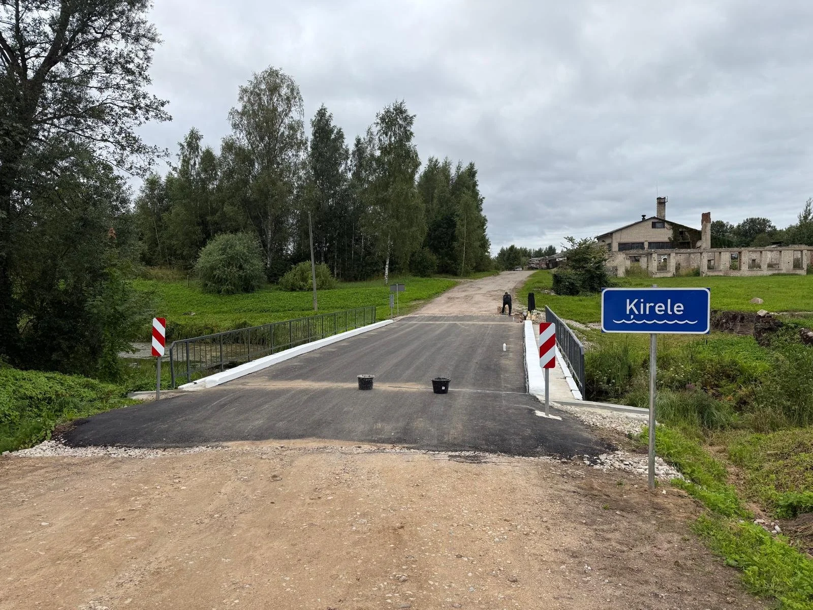 Ķireles upes tilta remontdarbi Skaņkalnes pagastā, Valmieras novadā