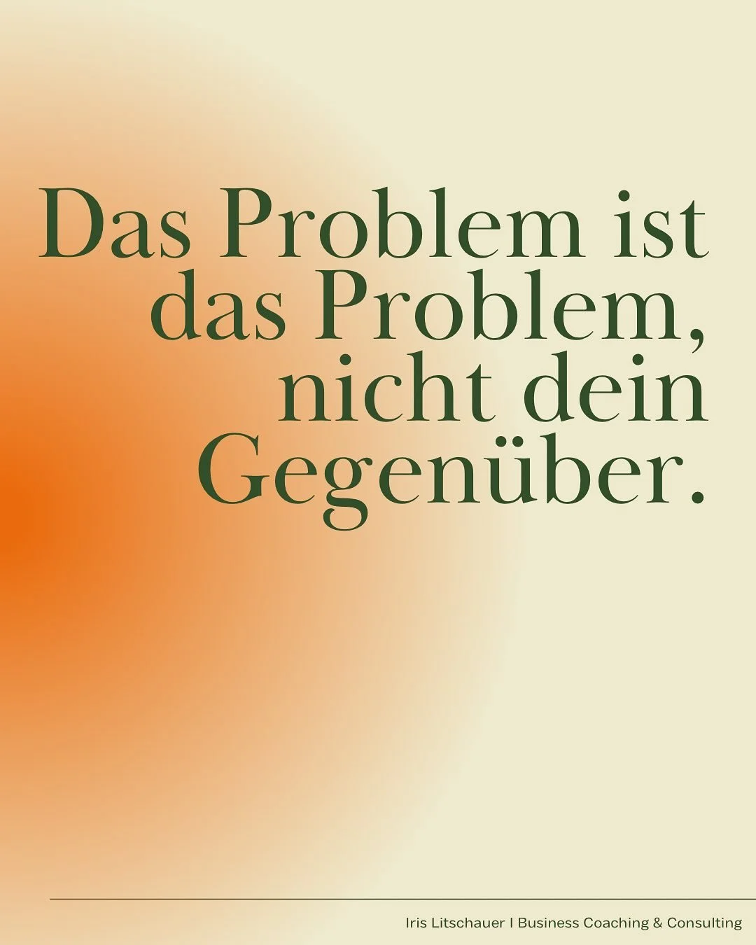 In jeder Beziehung k&ouml;nnen Konflikte entstehen. Das ist menschlich, aber wie wir damit umgehen, das macht den Unterschied.

&bull;&bull;&bull;
In meinem beruflichen Umfeld habe ich oft erlebt, welchen emotionalen und auch wirtschaftlichen Schaden