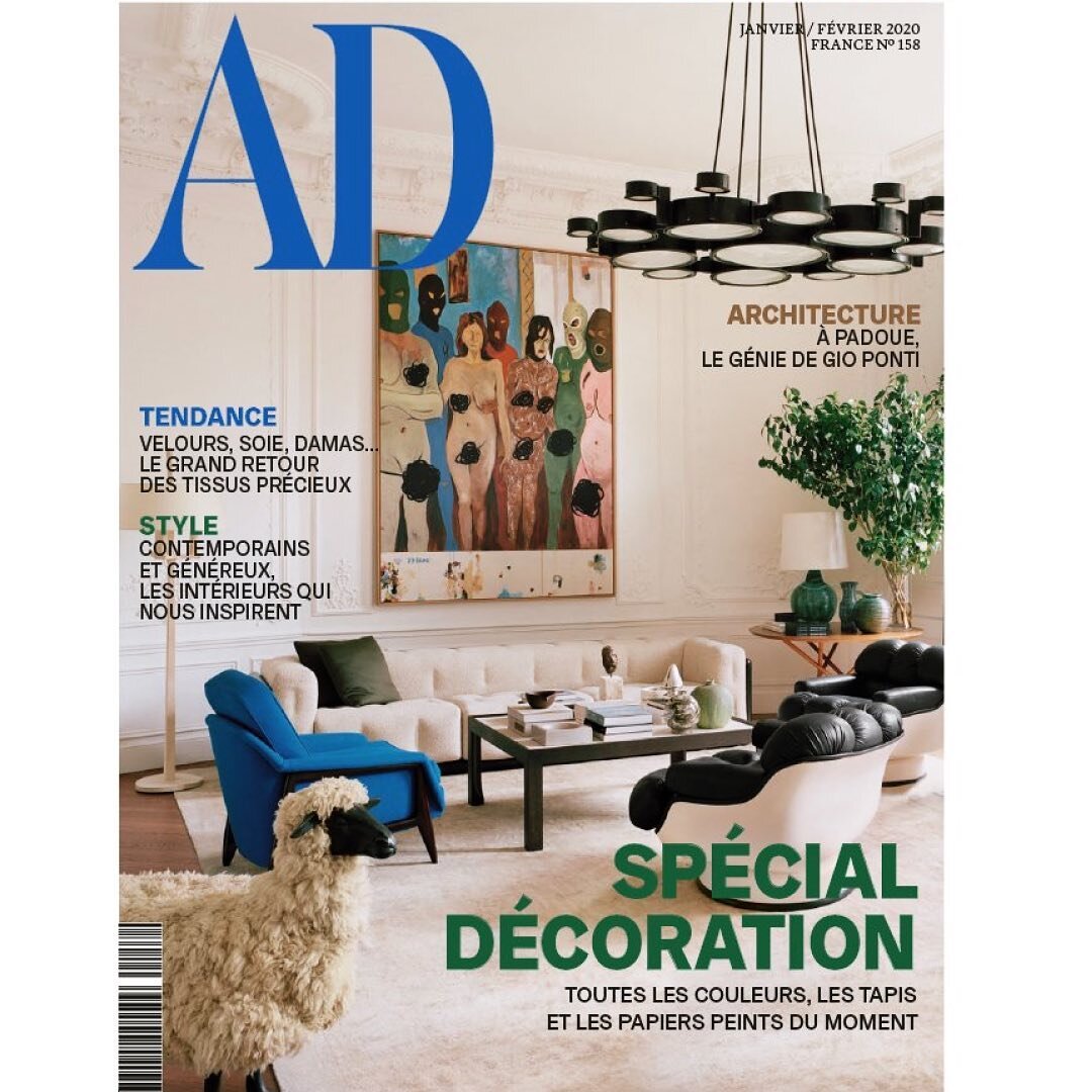 &mdash; Fiers d&rsquo;appara&icirc;tre en couverture d&rsquo; @ad_magazine aux c&ocirc;t&eacute;s de l&rsquo;architecte d&rsquo;int&eacute;rieur @luislaplace , pour qui nous avons r&eacute;alis&eacute; la peinture de son nouvel atelier parisien.
&Eac