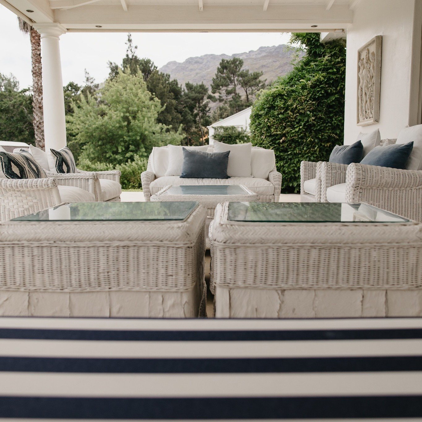 To wake up and be able to sit on this patio, is one of the best feelings. Just relaxing and taking in all that the estate has to offer. 

Our patio space is filled with our hotel furniture and dining tables for our guests to enjoy during their stay. 