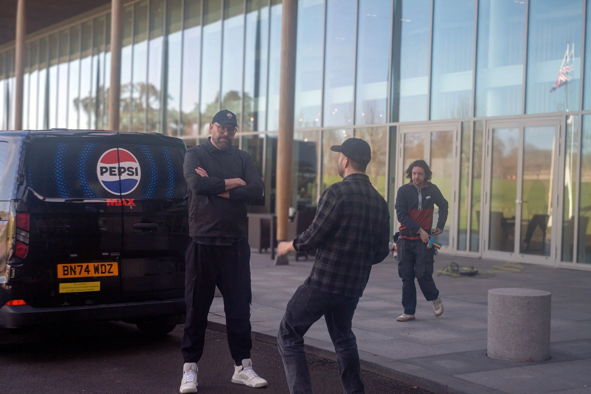 Crew working on multi-camera setup for Pepsi Max partnership advert