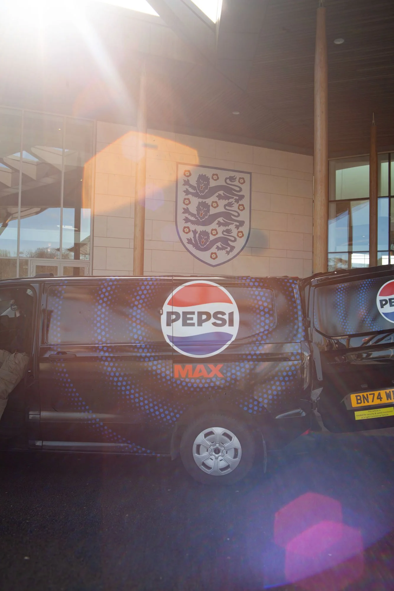 Behind the scenes image of production team delivering sports TV advert