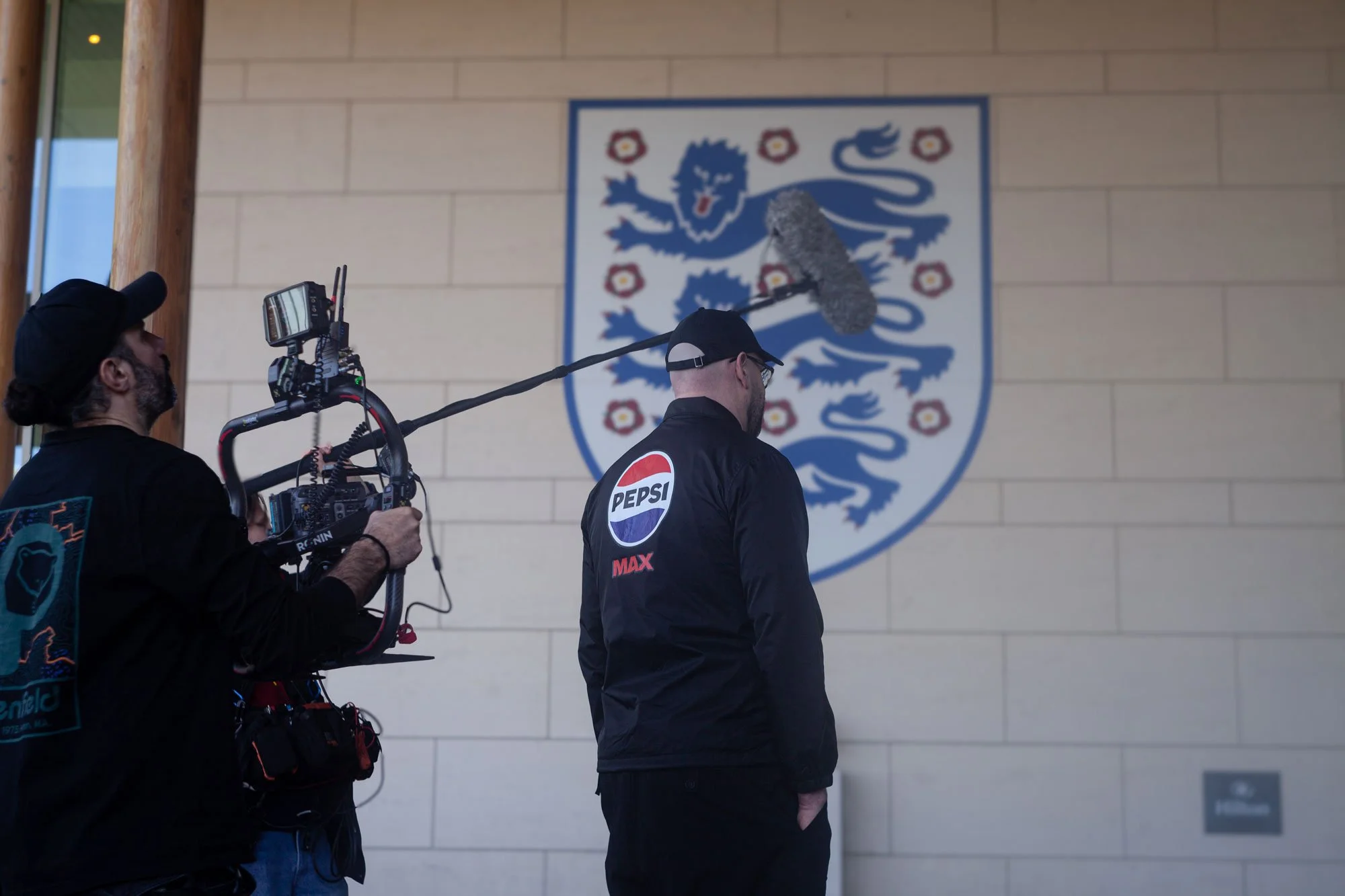 Affixxius production team on set for Pepsi Max England campaign shoot