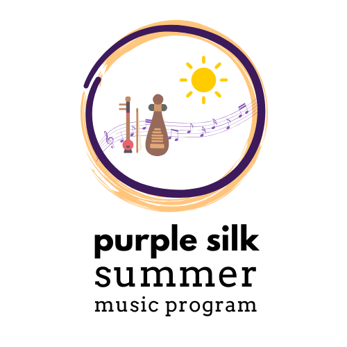 Illustration of a music-themed scene with musical notes, a sun, and various instruments.