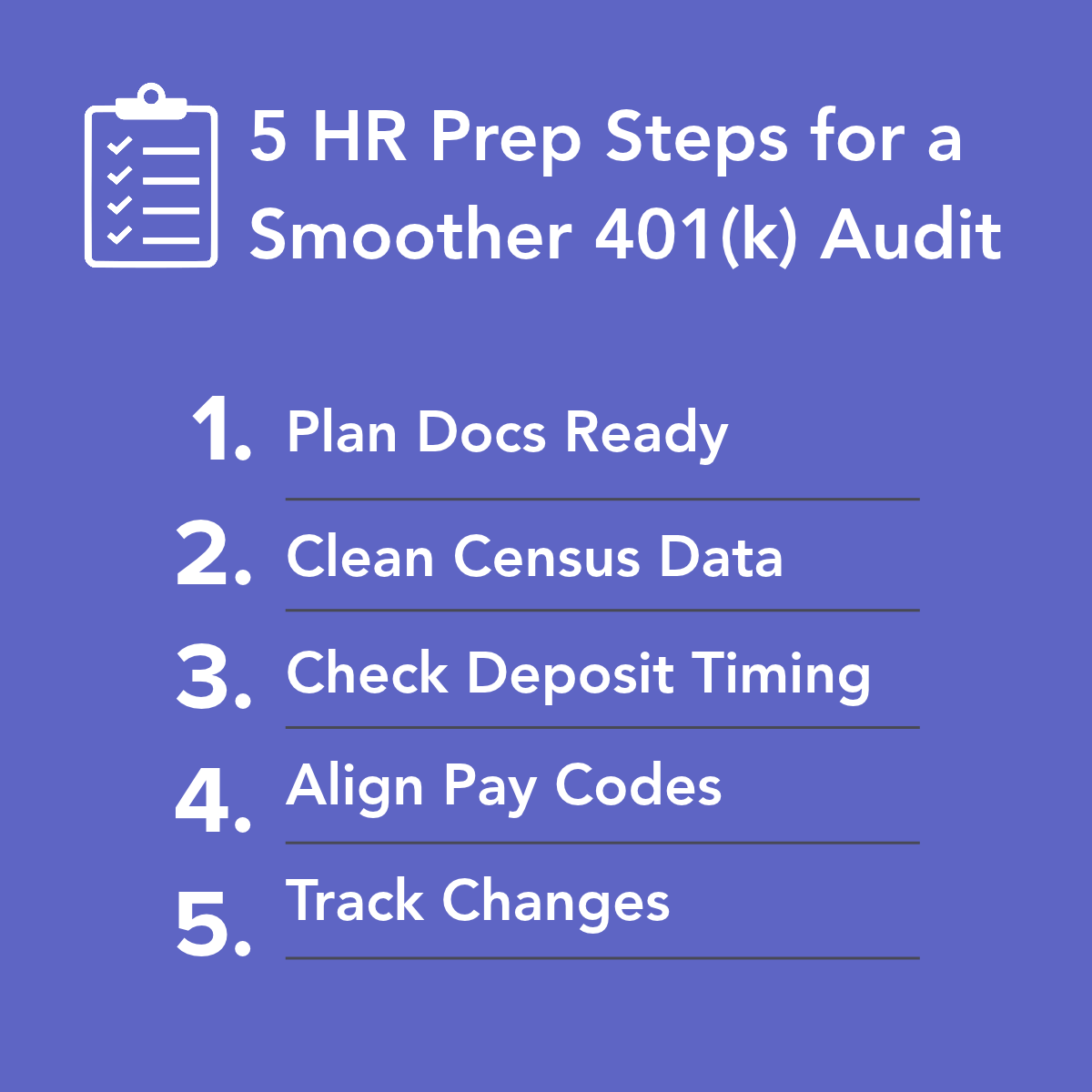 5 HR Prep Steps for a Smoother 401(k) Audit