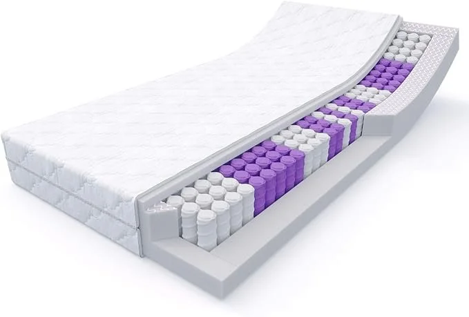 Medic Pocket 7-Zone Spring Mattress 70 x 200 with Comfort Foam and Microfibre Cover