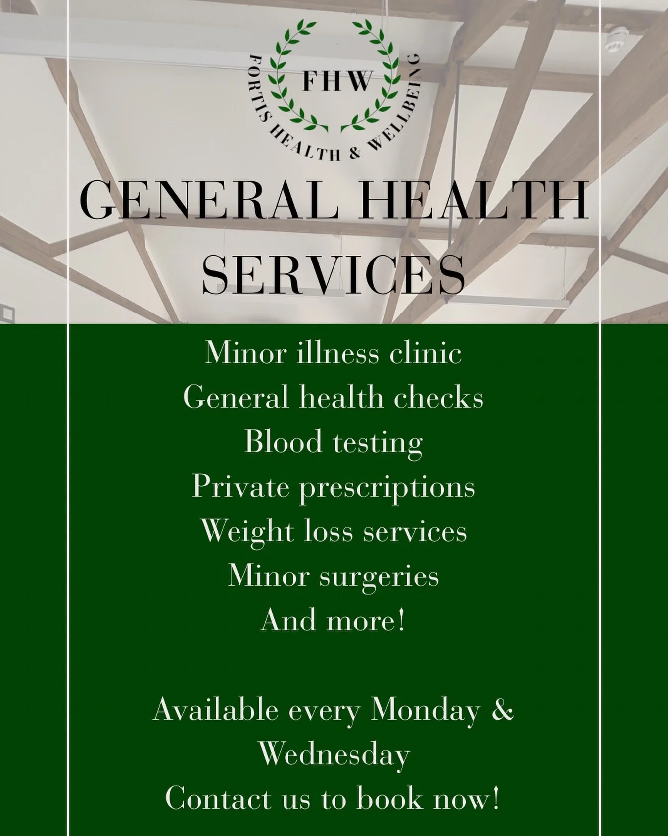 🌿 GENERAL HEALTH SERVICE 🌿

At Fortis we provide comprehensive general health services designed to keep you feeling your best all year round! 👩&zwj;⚕️ 

From everyday health concerns to preventative care, our expert practitioners deliver personali