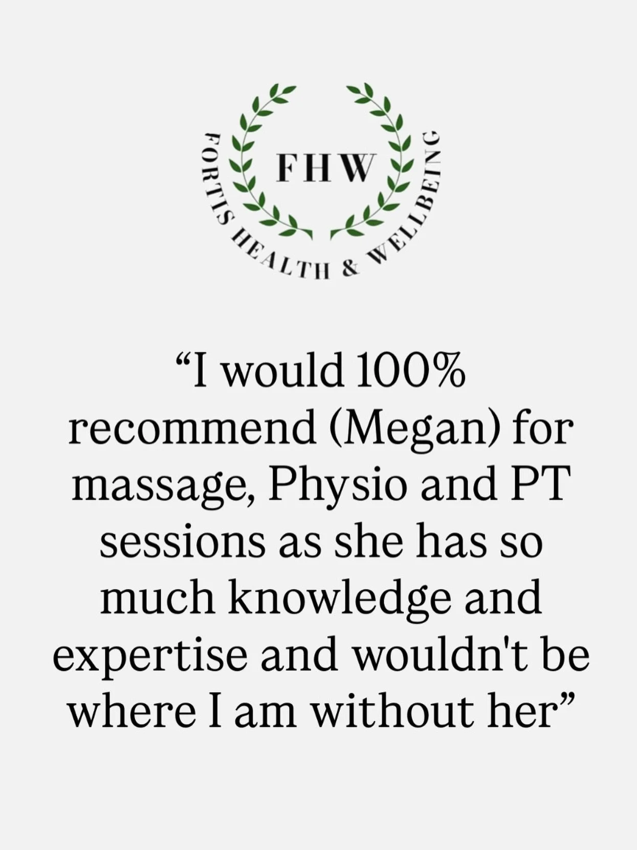 🌿 REVIEW OF THE WEEK 🌿

&ldquo;Wouldn&rsquo;t be where I am without her.&rdquo; 🙌

This incredible review is for Megan, our Physio and Personal Trainer 👏

Expert assessment, tailored rehab, hands-on treatment, and structured personal training- al