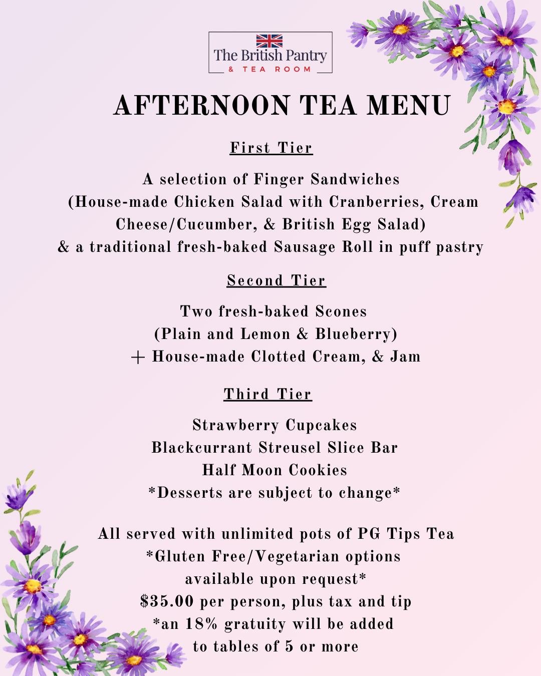 Spring is just around the corner, and with it comes our March Menu! We&rsquo;re happy to share that our Scone of the Month is a refreshing Lemon &amp; Blueberry Scone, a flavour many of you have enjoyed in the past.

This month&rsquo;s featured desse