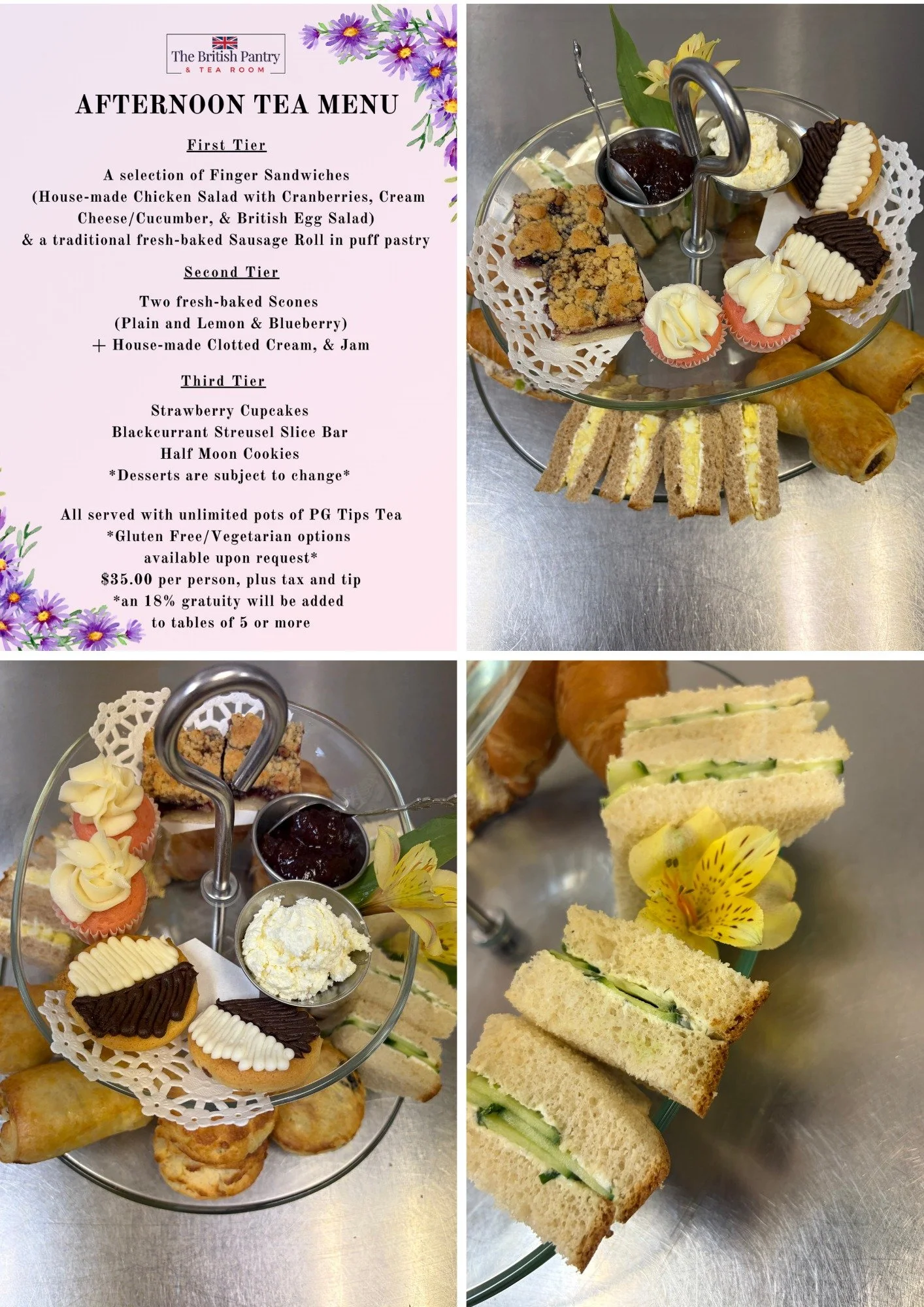 🌷 Spring has arrived at The British Pantry &amp; Tea Room &mdash; and so has our April Afternoon Tea Menu! 🌷

You all showed so much love for our March menu &mdash; the kind reviews, the sweet messages, the happy tea‑time photos &mdash; that we&rsq