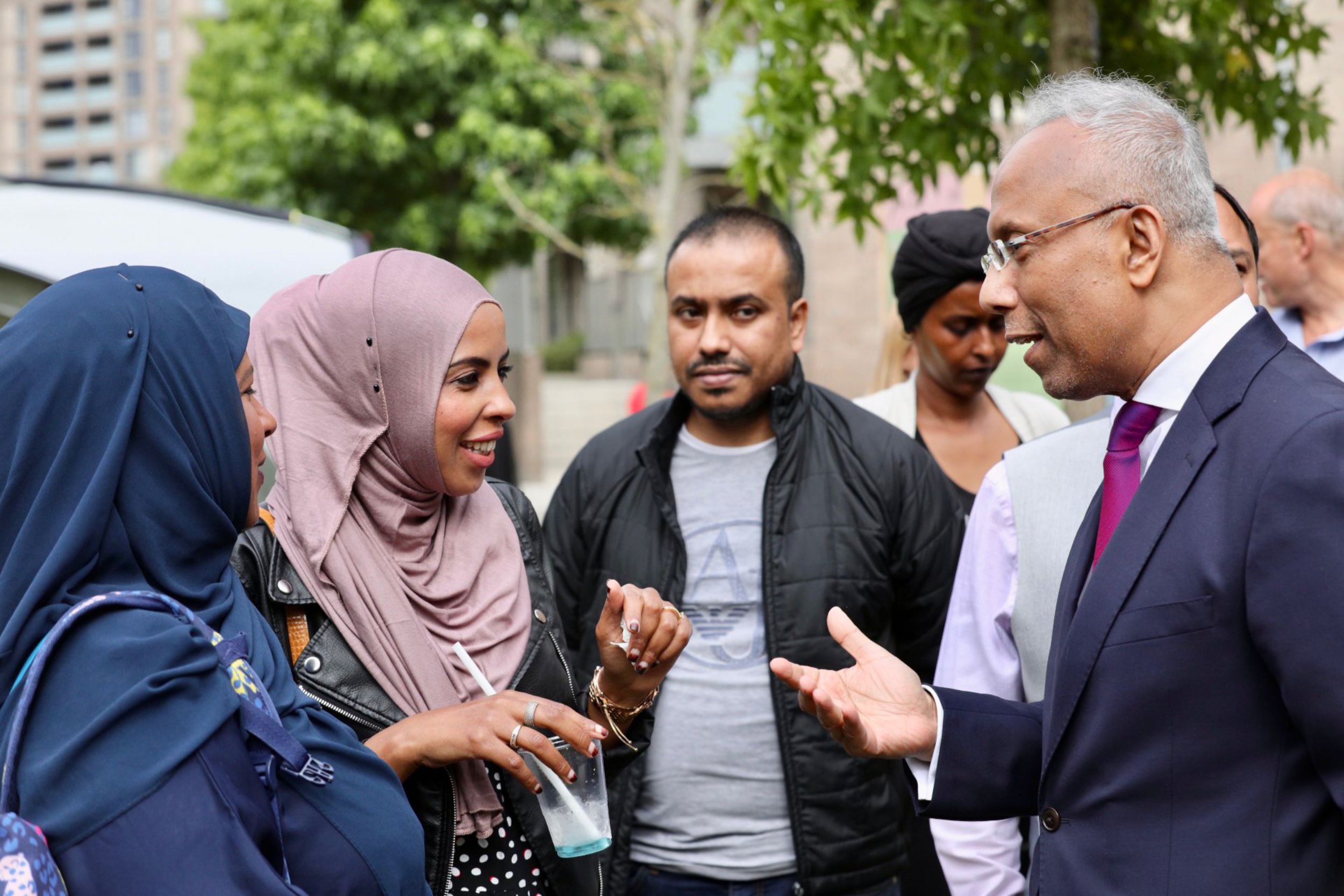 Lutfur Rahman, Mayor of Tower Hamlets attends Aberfeldy Stories Launch Event, led by a-r-c-s.