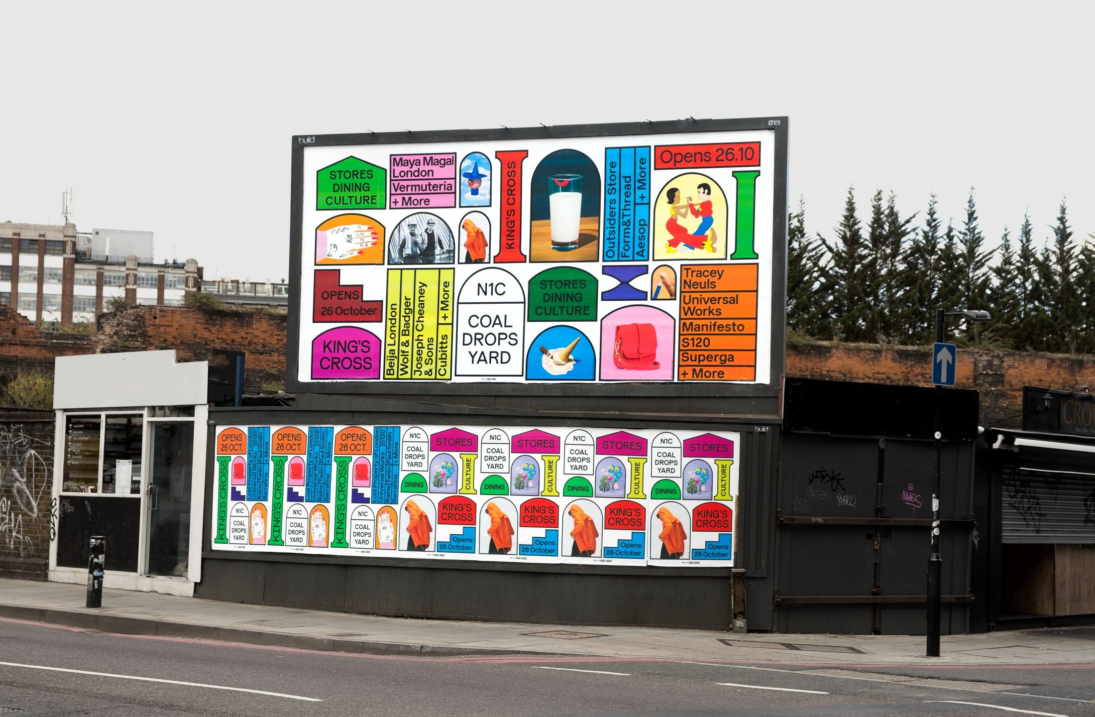 Droga5 visual identity for Coal Drops Yard, out of home advertising.