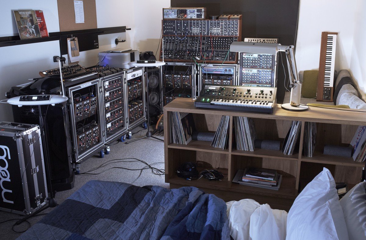 Moog SoundLab Installed in a bedroom, guests that stayed over included Keiji Haino, Blanck Mass, DJ Andy Blake, Dave Colohan (United Bible Studies), Iain Forsyth &amp; Jane Pollard