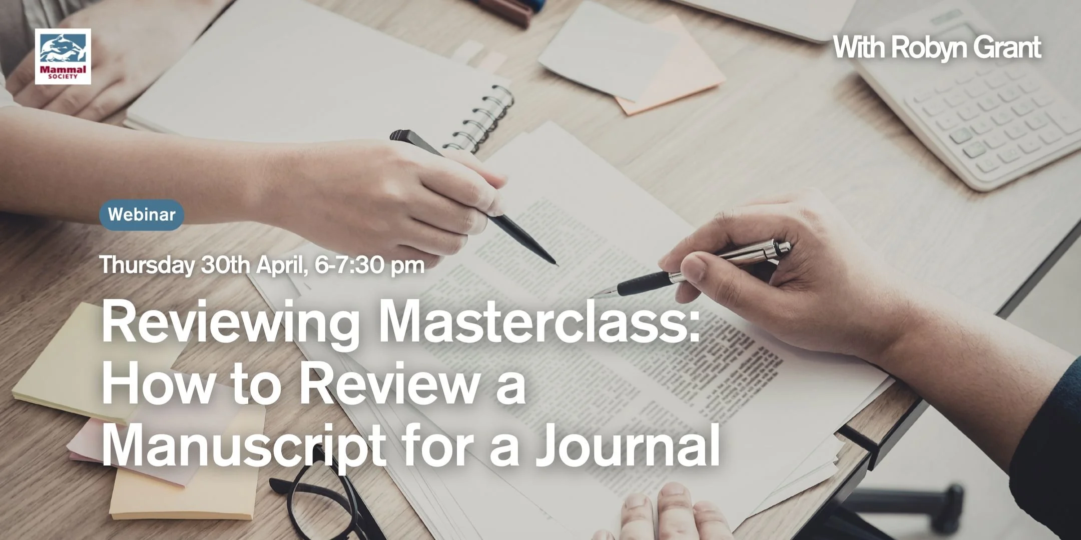 Reviewing Masterclass: How to Review a Manuscript for a Journal (online ...