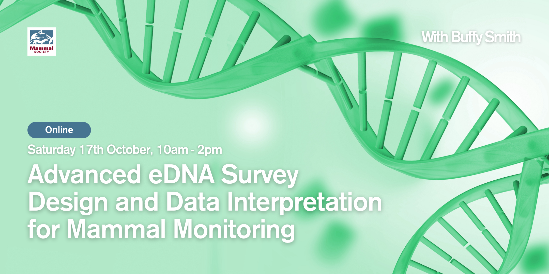 Advanced eDNA Survey Design and Data Interpretation for Mammal Monitoring (online) 