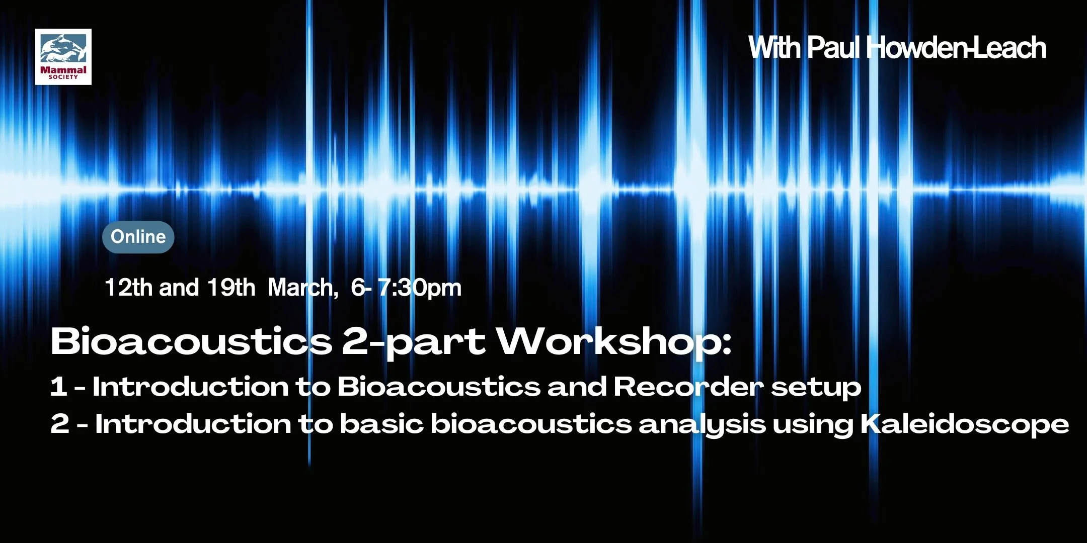 Bioacoustics Examples Bioacoustics (Two-Part Workshop) — Mammal Society