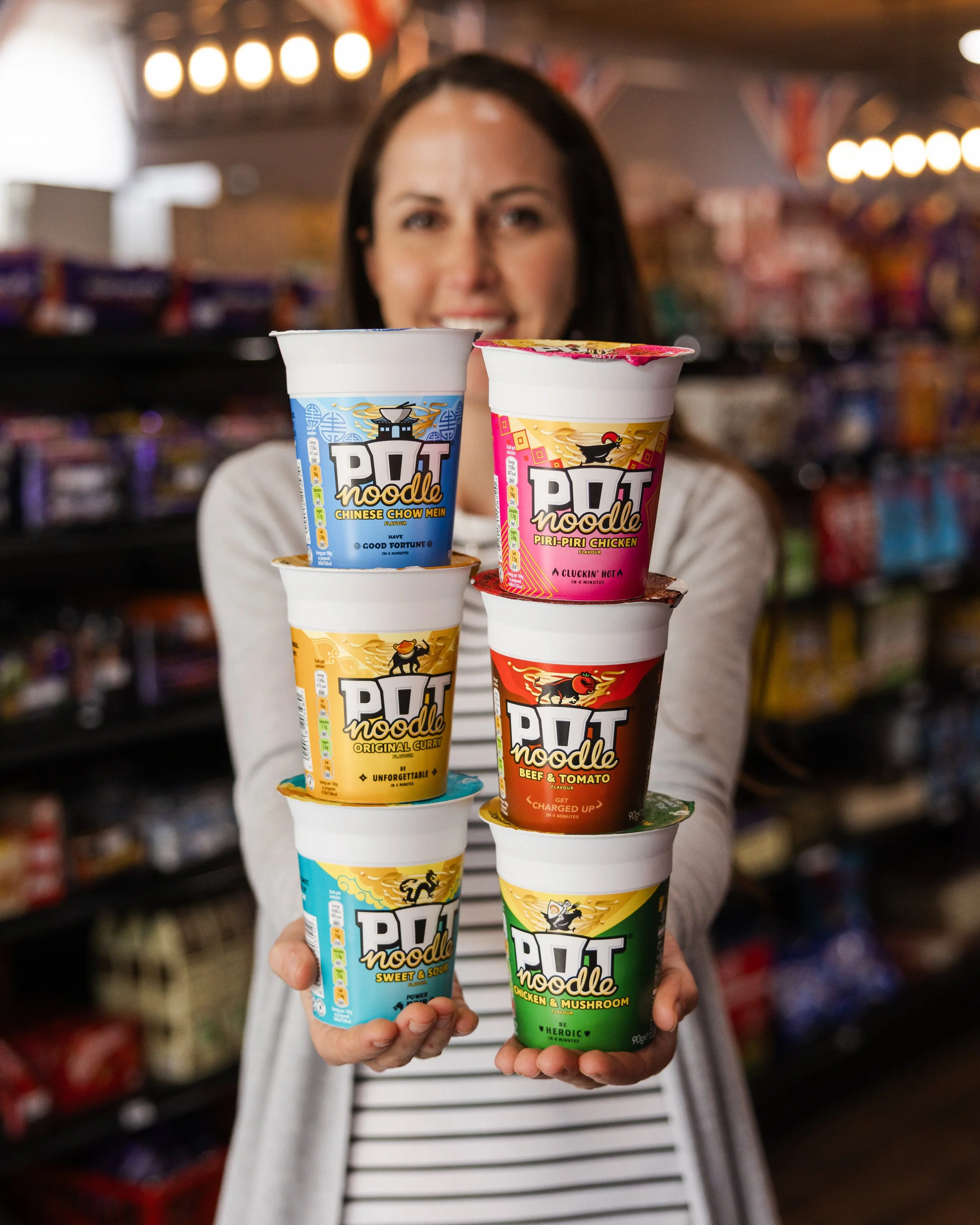 pot noodles product photography