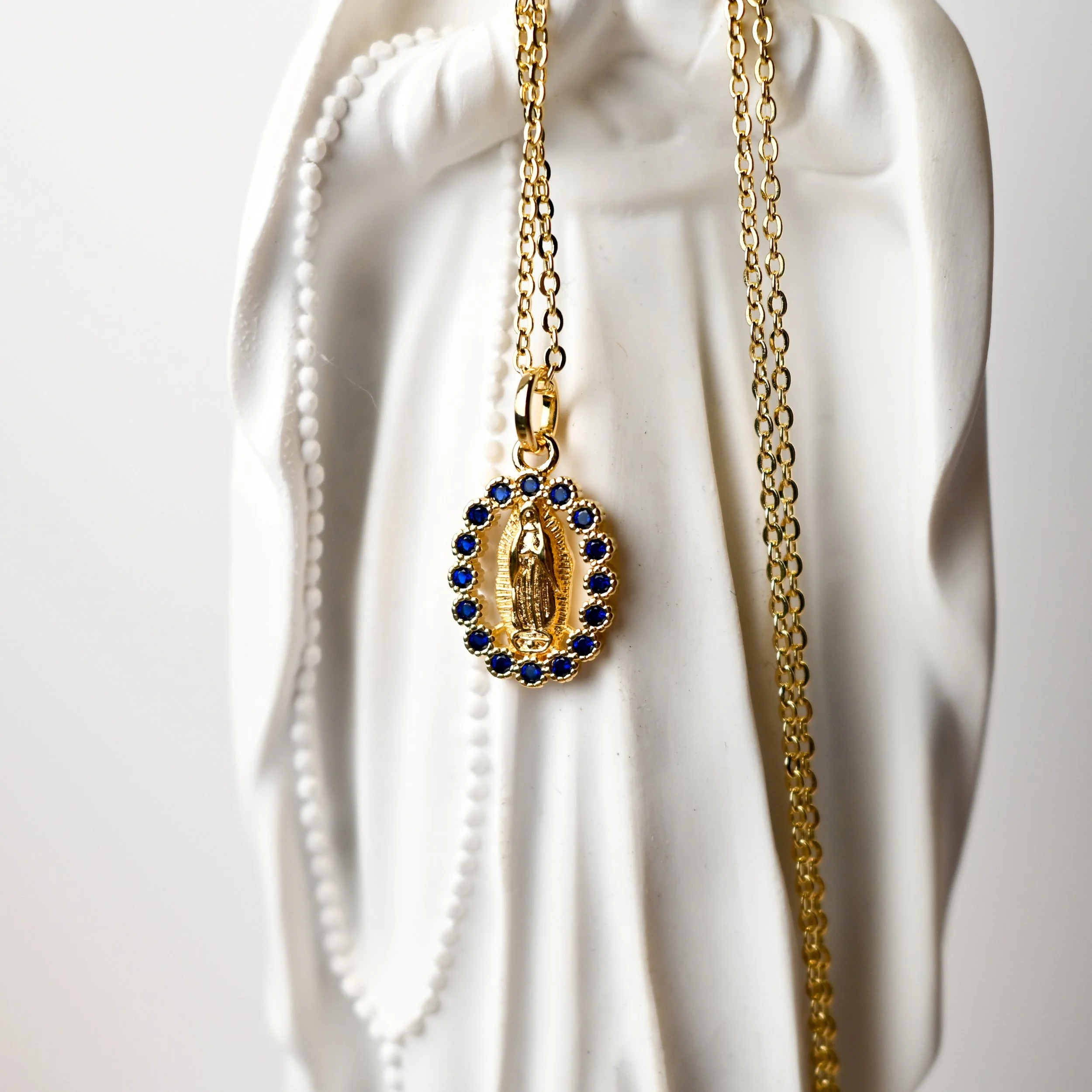 our lady of guadalupe necklace product photography leigh b creative