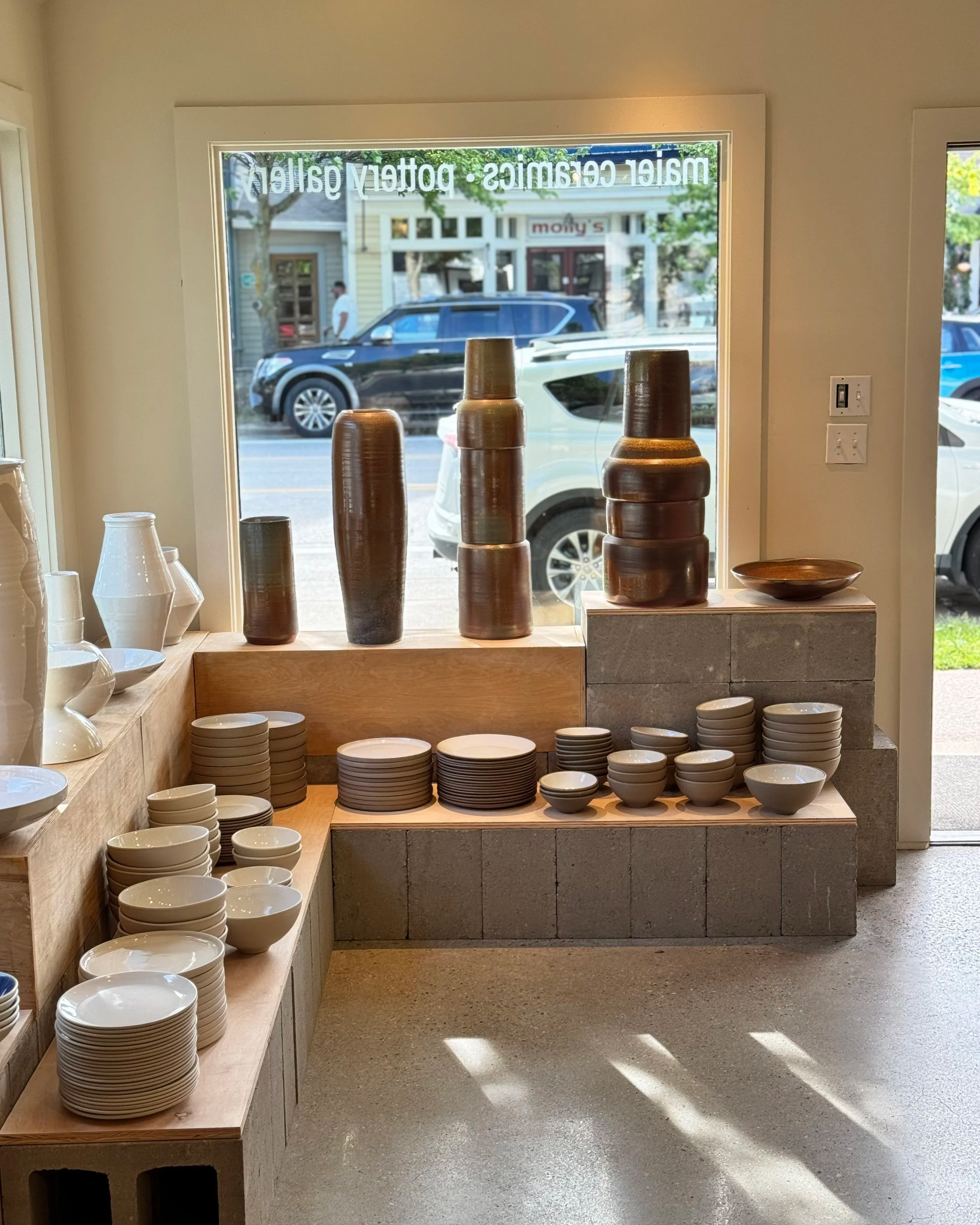 Since 2003, Maier Ceramics has been selling handmade, functional pottery from our dedicated gallery in Leland, Michigan and online.
