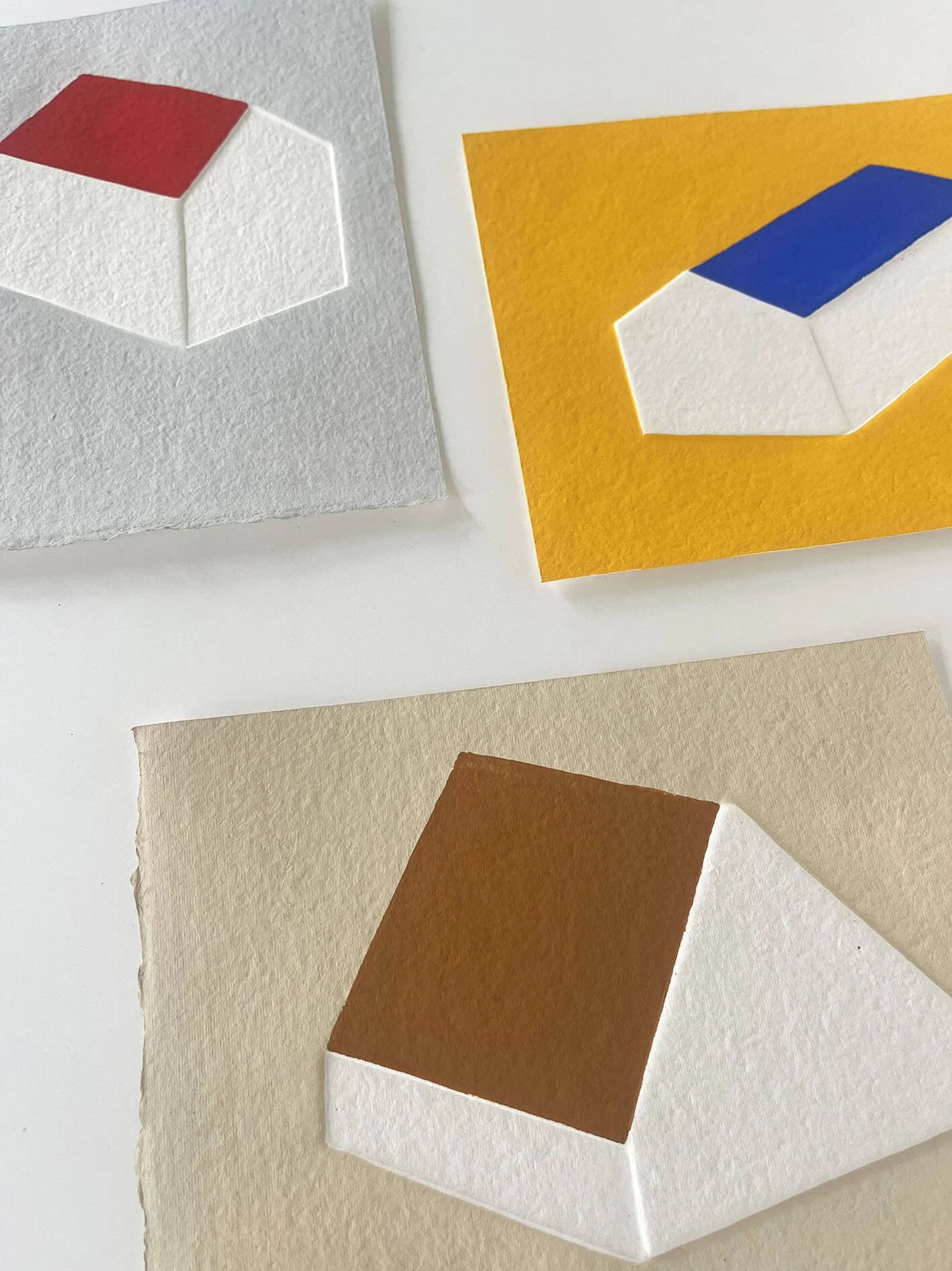 constructions, gouachesurpapier, papiergaufré, embossedpaper, juliesafirstein, contemporarydrawing, dessincontemporain