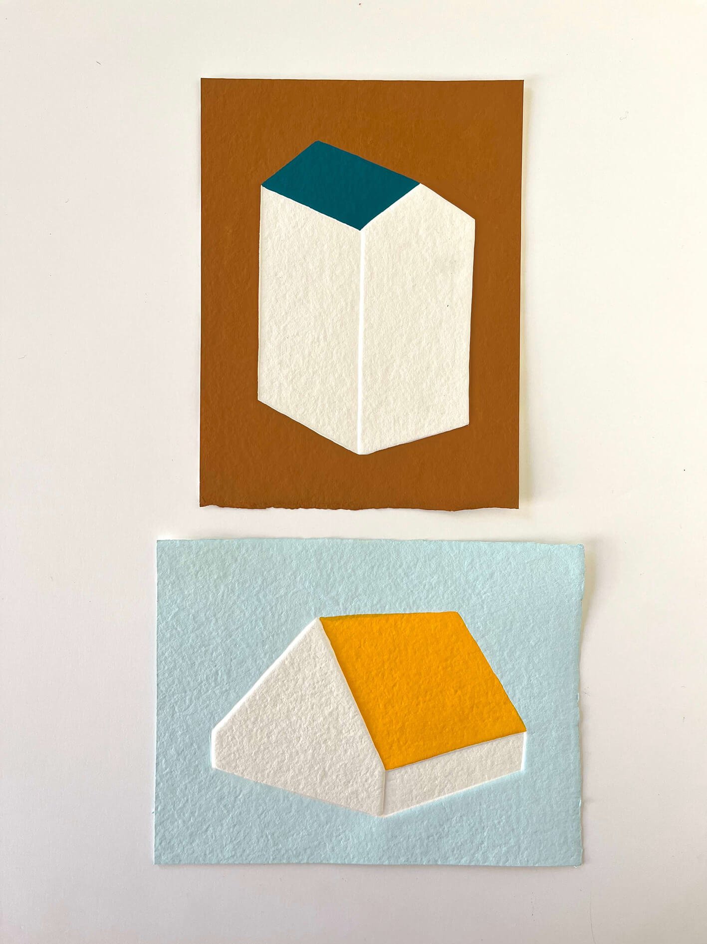 constructions, gouachesurpapier, papiergaufré, embossedpaper, juliesafirstein, contemporarydrawing, dessincontemporain