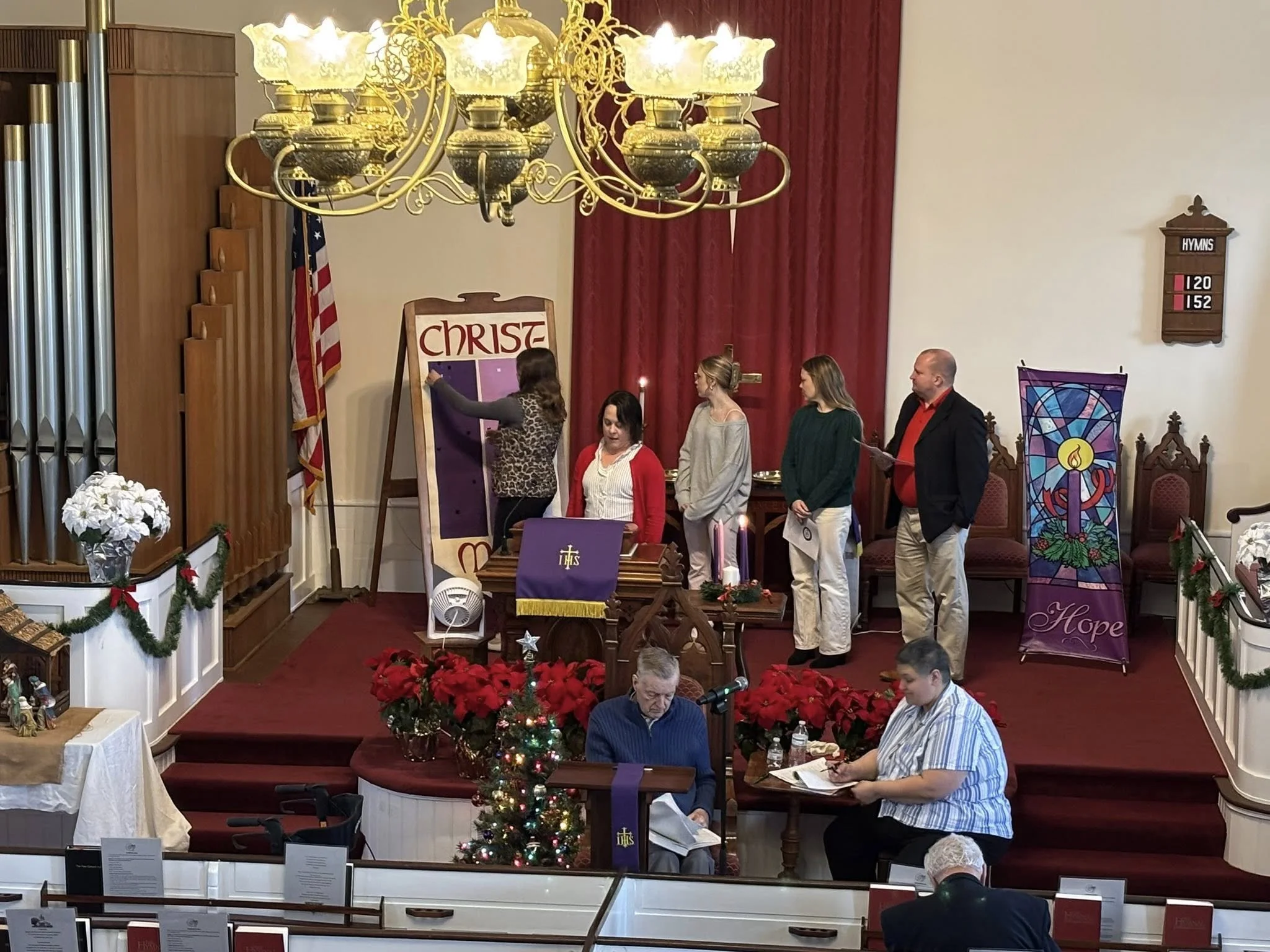 Adding Symbols to our Advent Banner, 2025