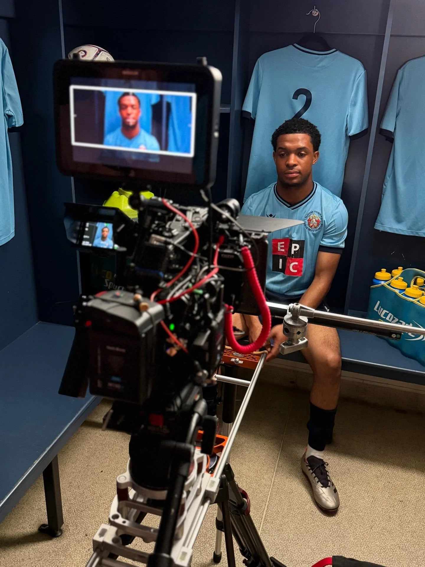 Shooting for a little educational drama at Slough FC stadium.  Great crew and cast on this one.