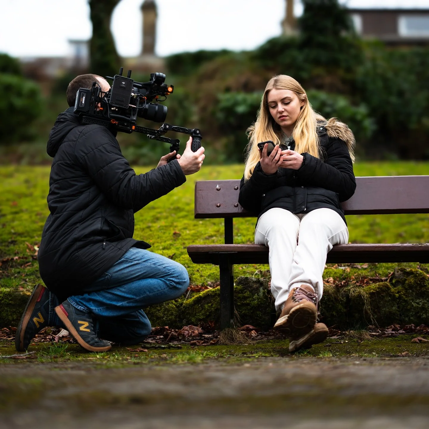 No stop filming all day in both studio and on location.  Successful day with 2 more to go!