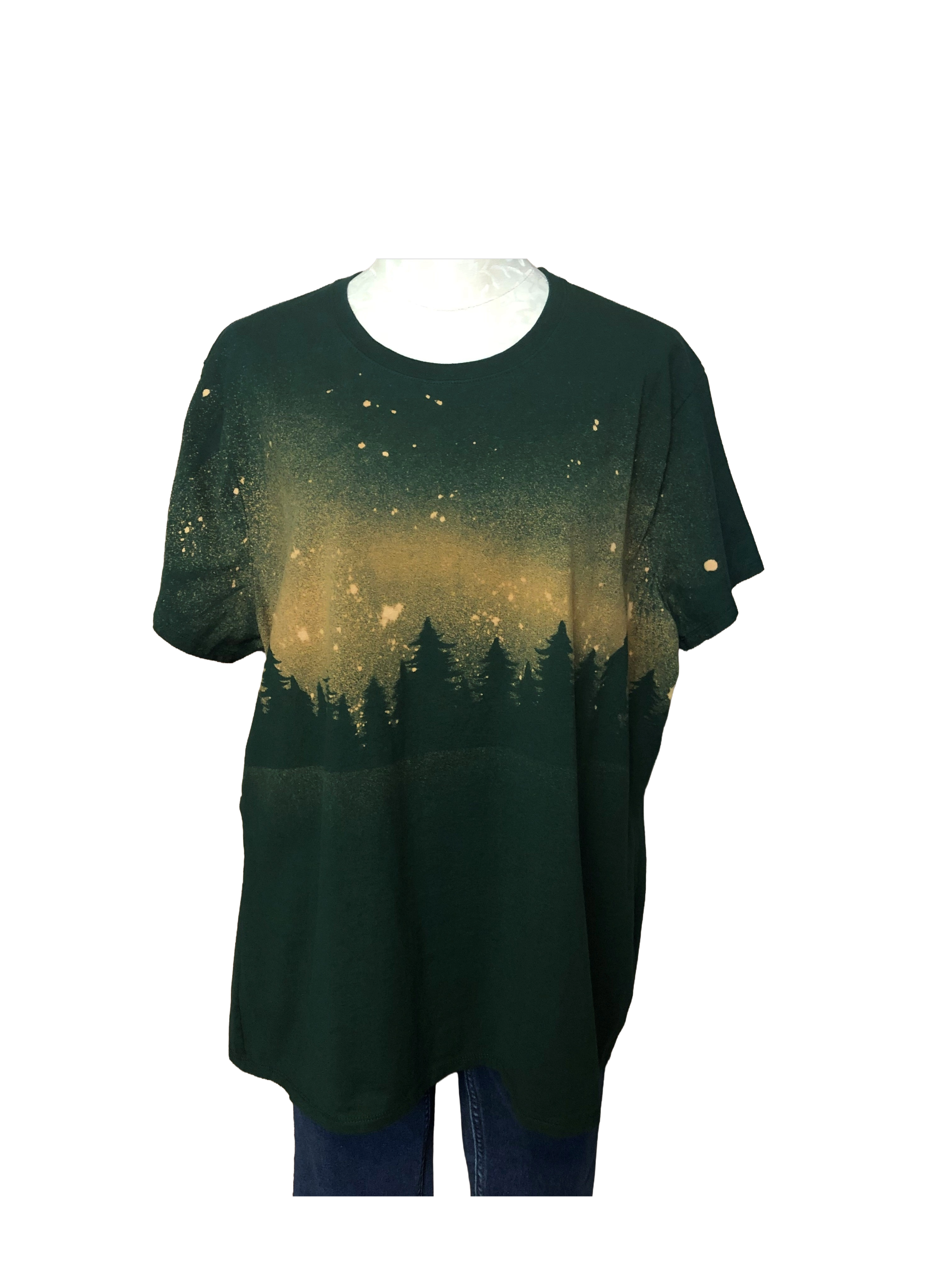 Starry Night Tree Short Sleeve Top - Womens 3XL