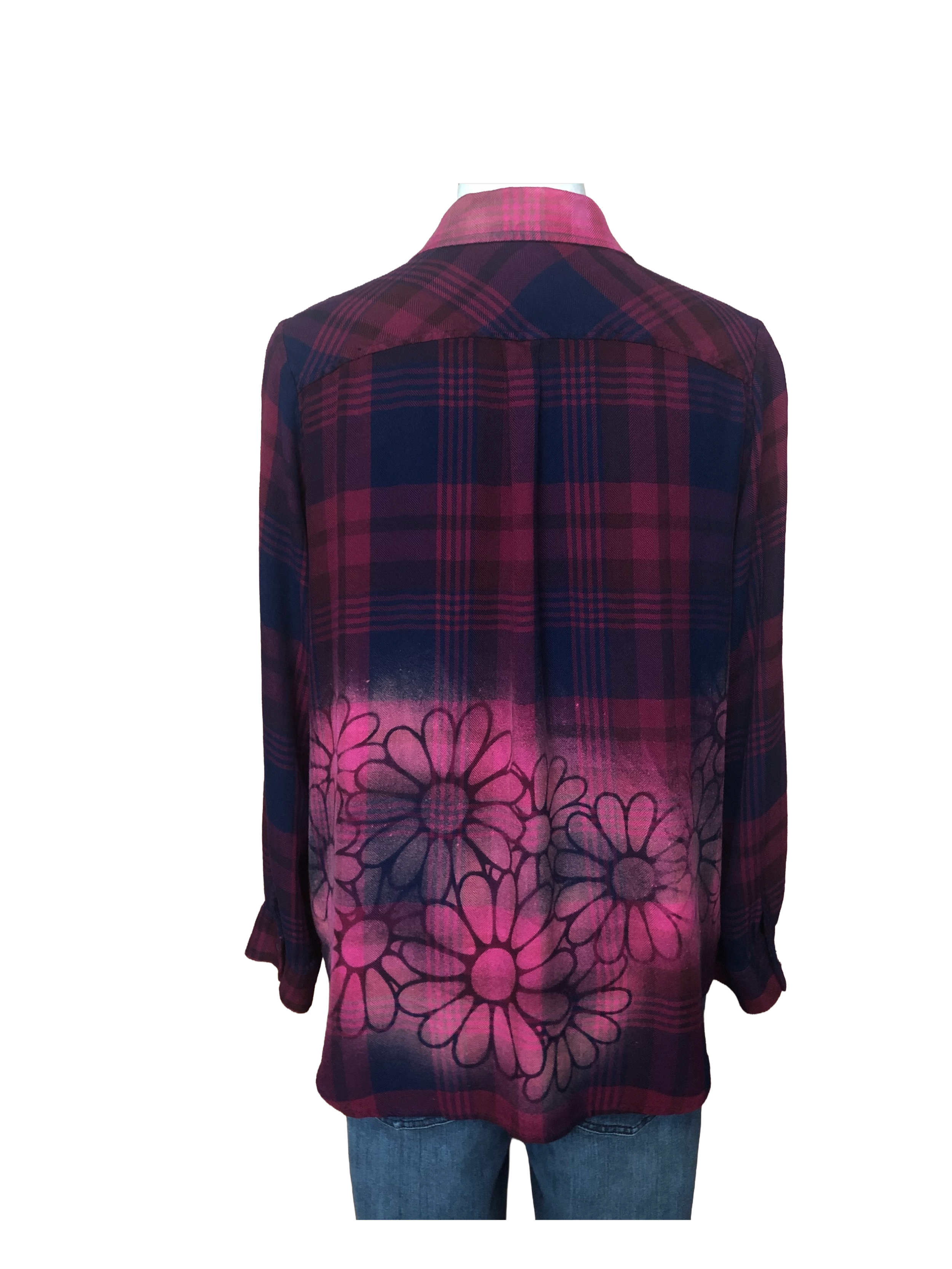 Daisy Print Flannel - Womens L