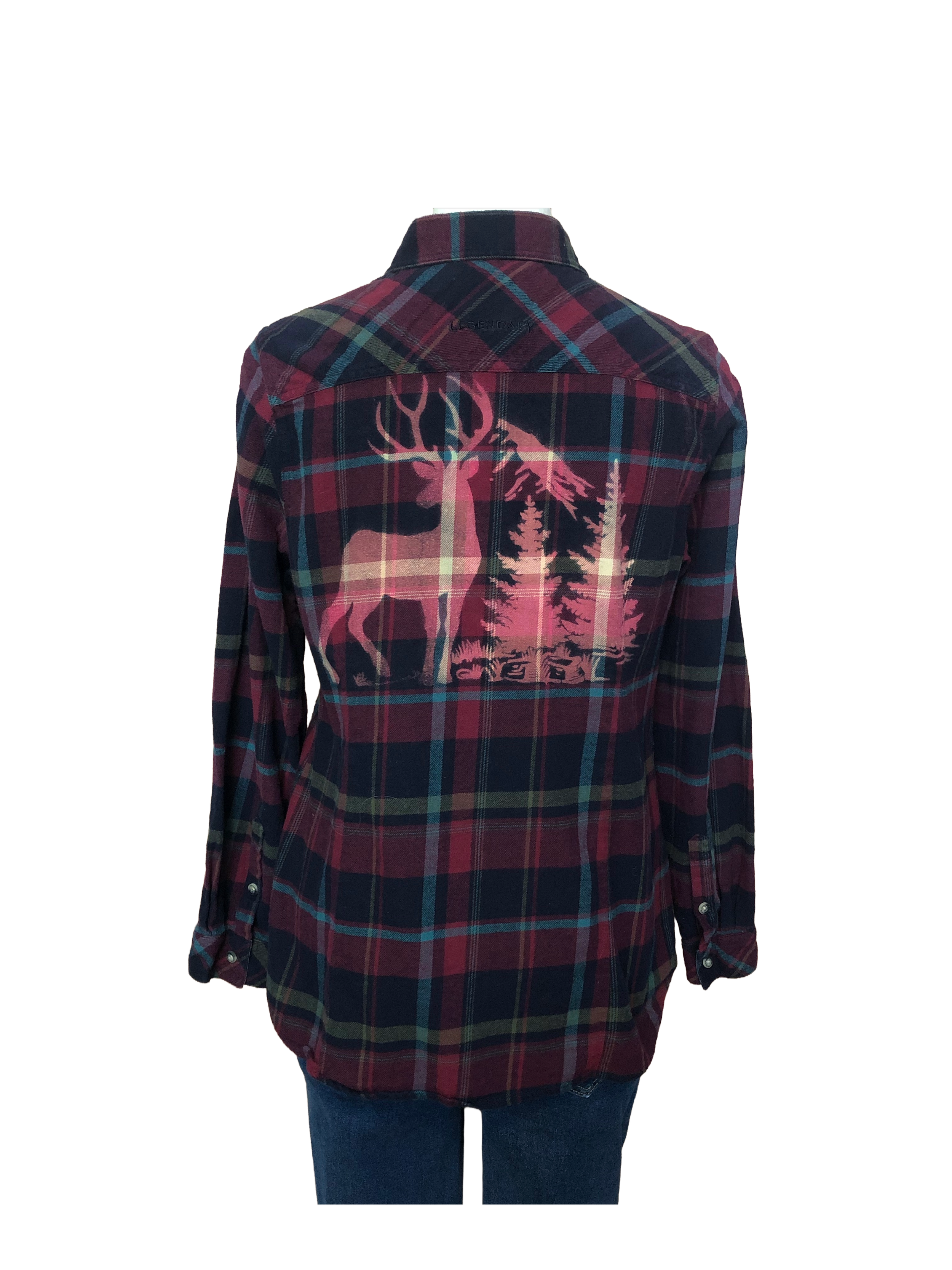 Deer Scene Flannel - Womens L