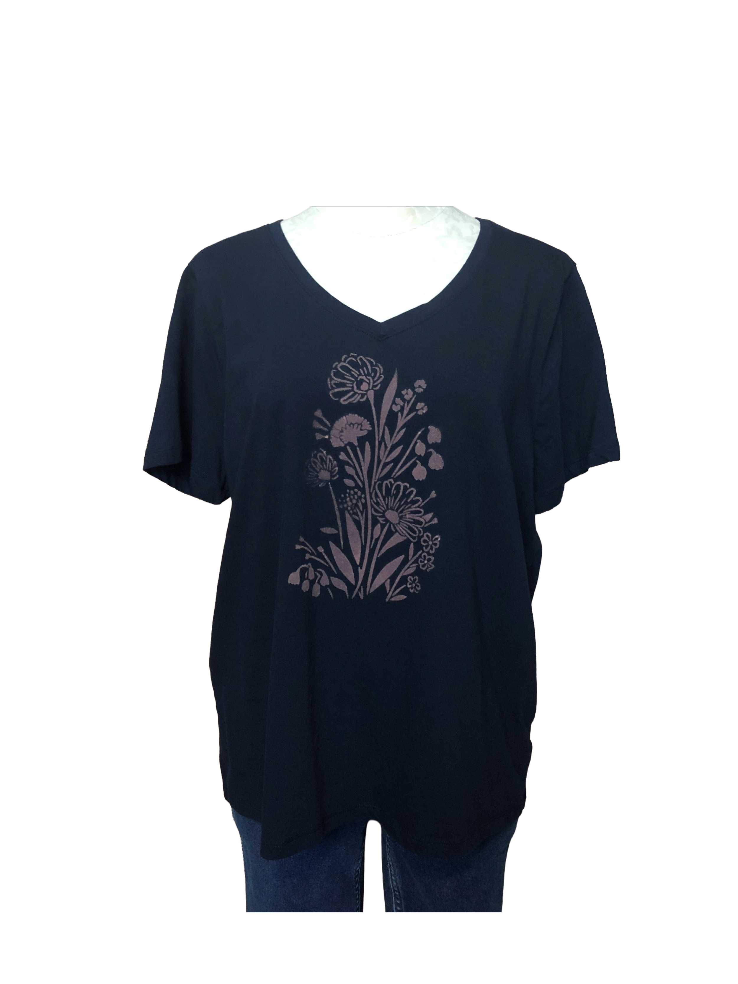 Wildflower Short Sleeve Top - Womens XXL