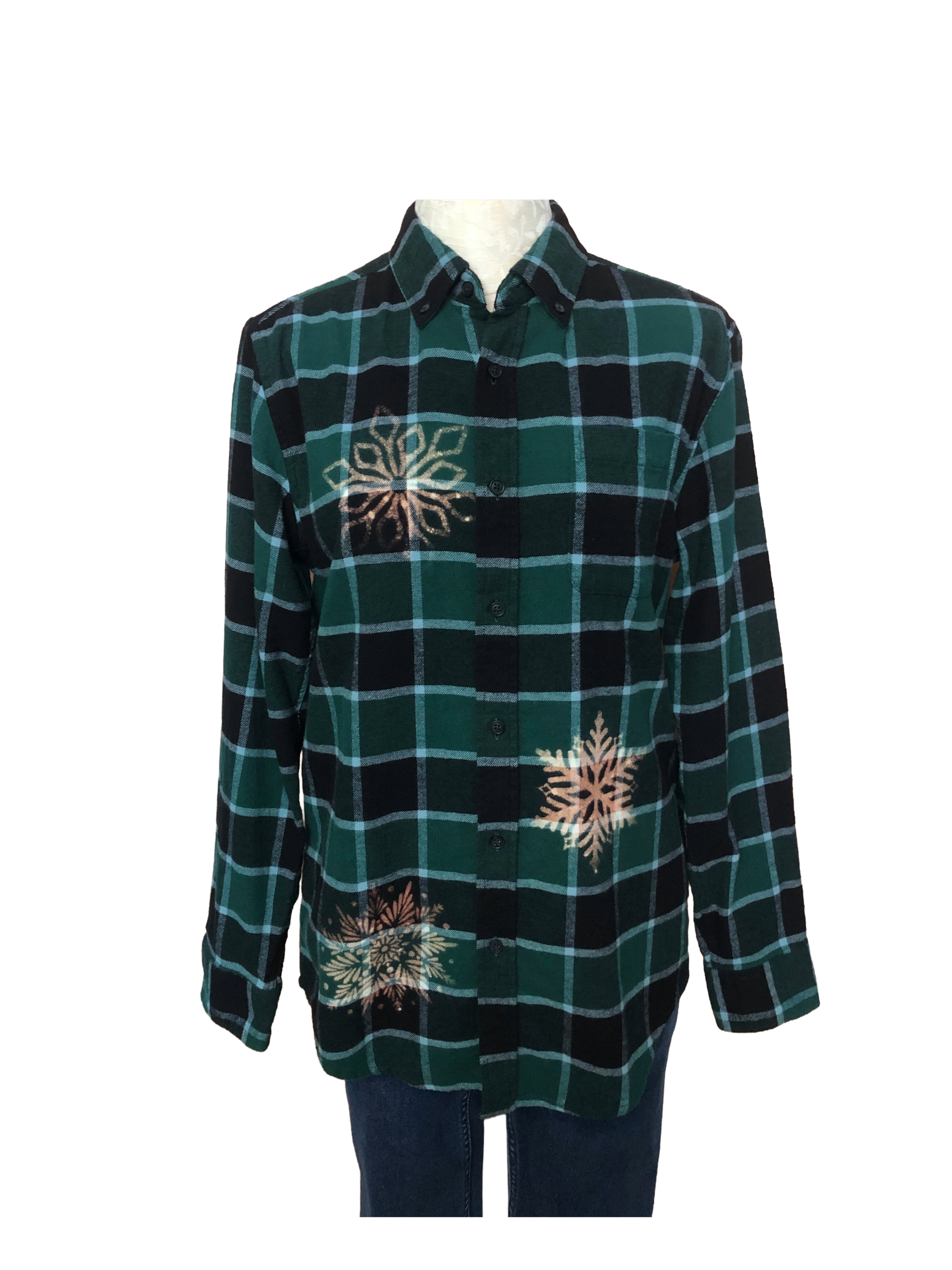 Snowflake Flannel - Mens S
