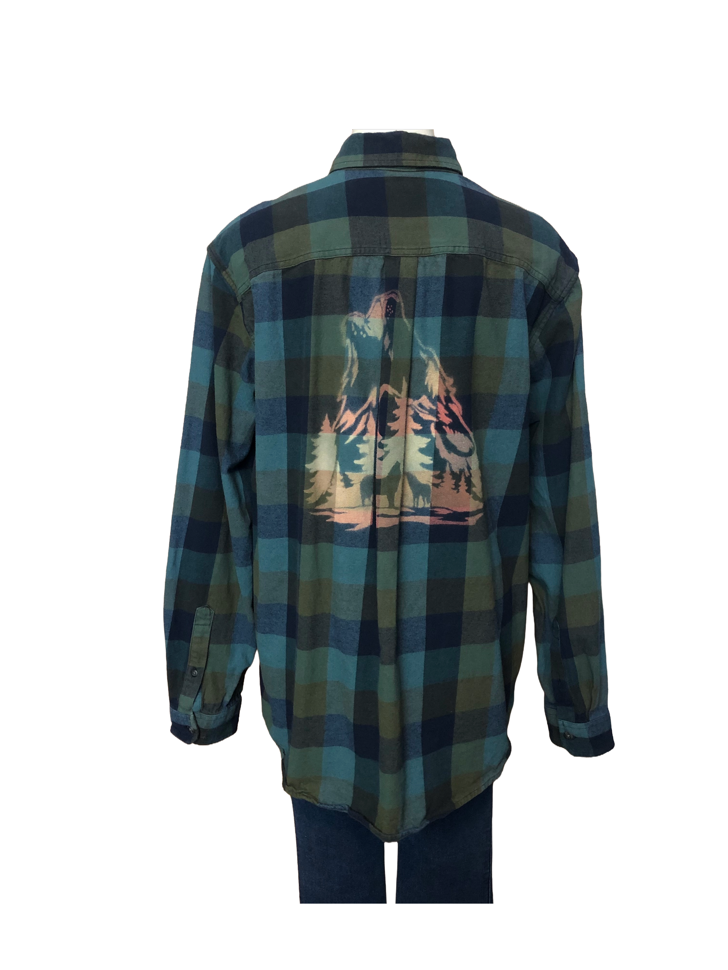 Wolf Scene Flannel - Mens XL Tall