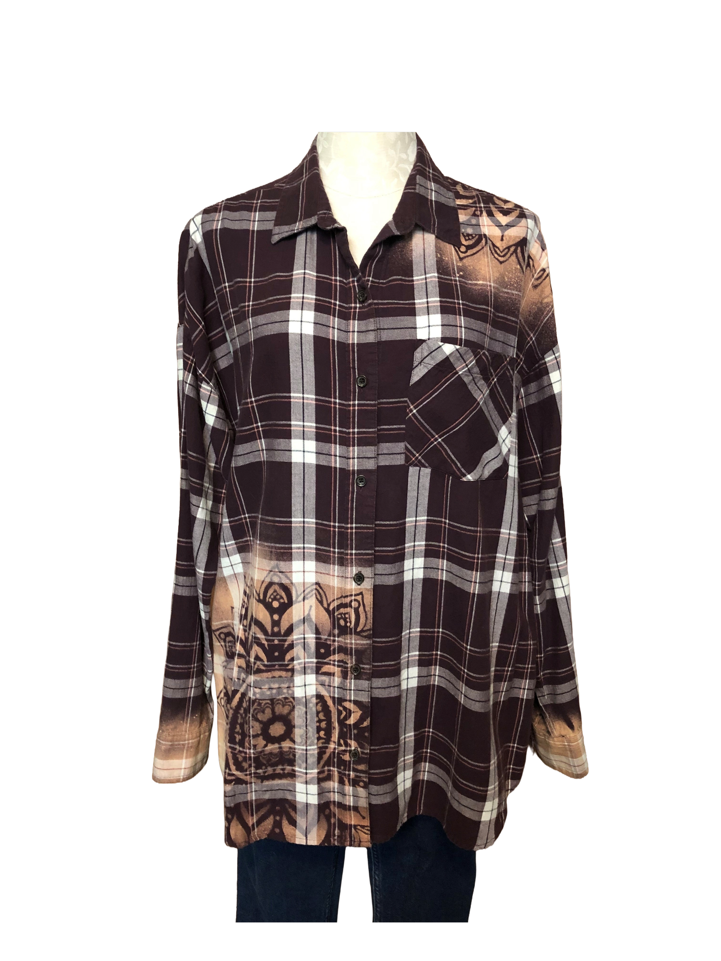 Floral Flannel - Womens L