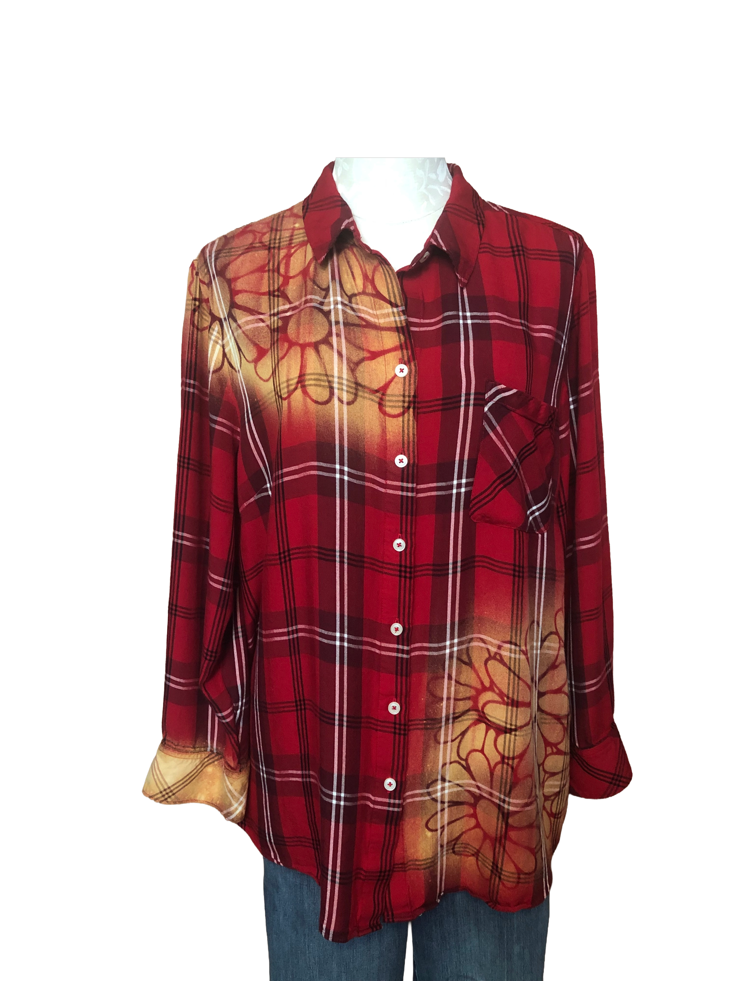Daisy Print Flannel - Womens 20-22