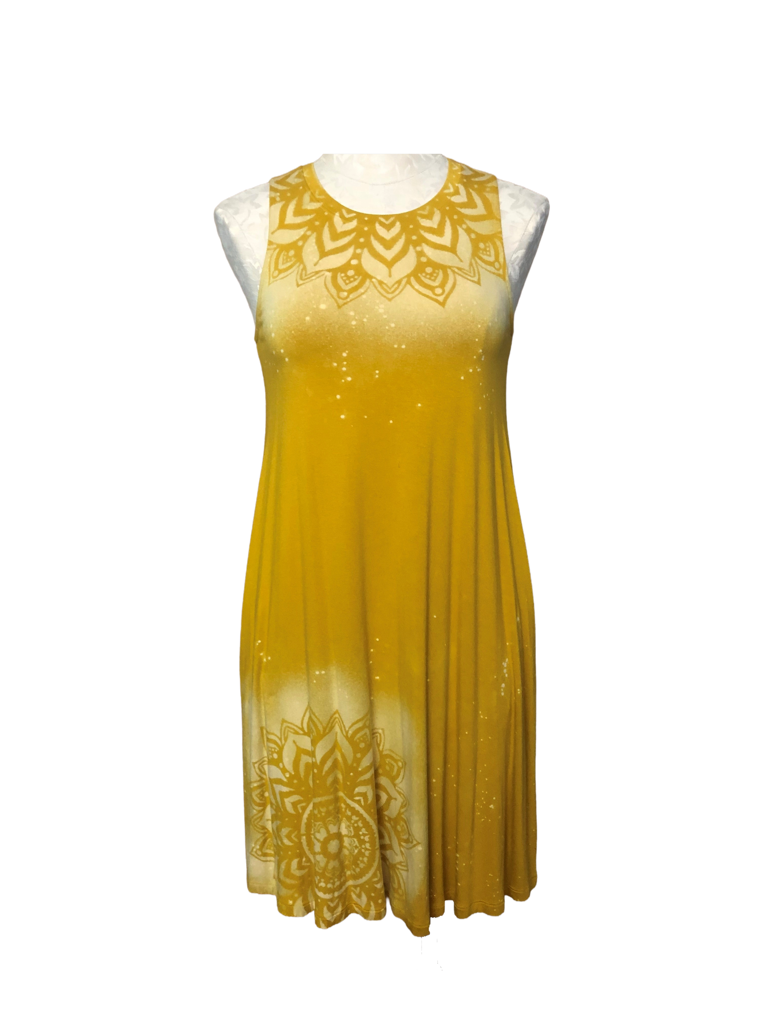 Dress - Bleach Distressed Floral Design - Womens S