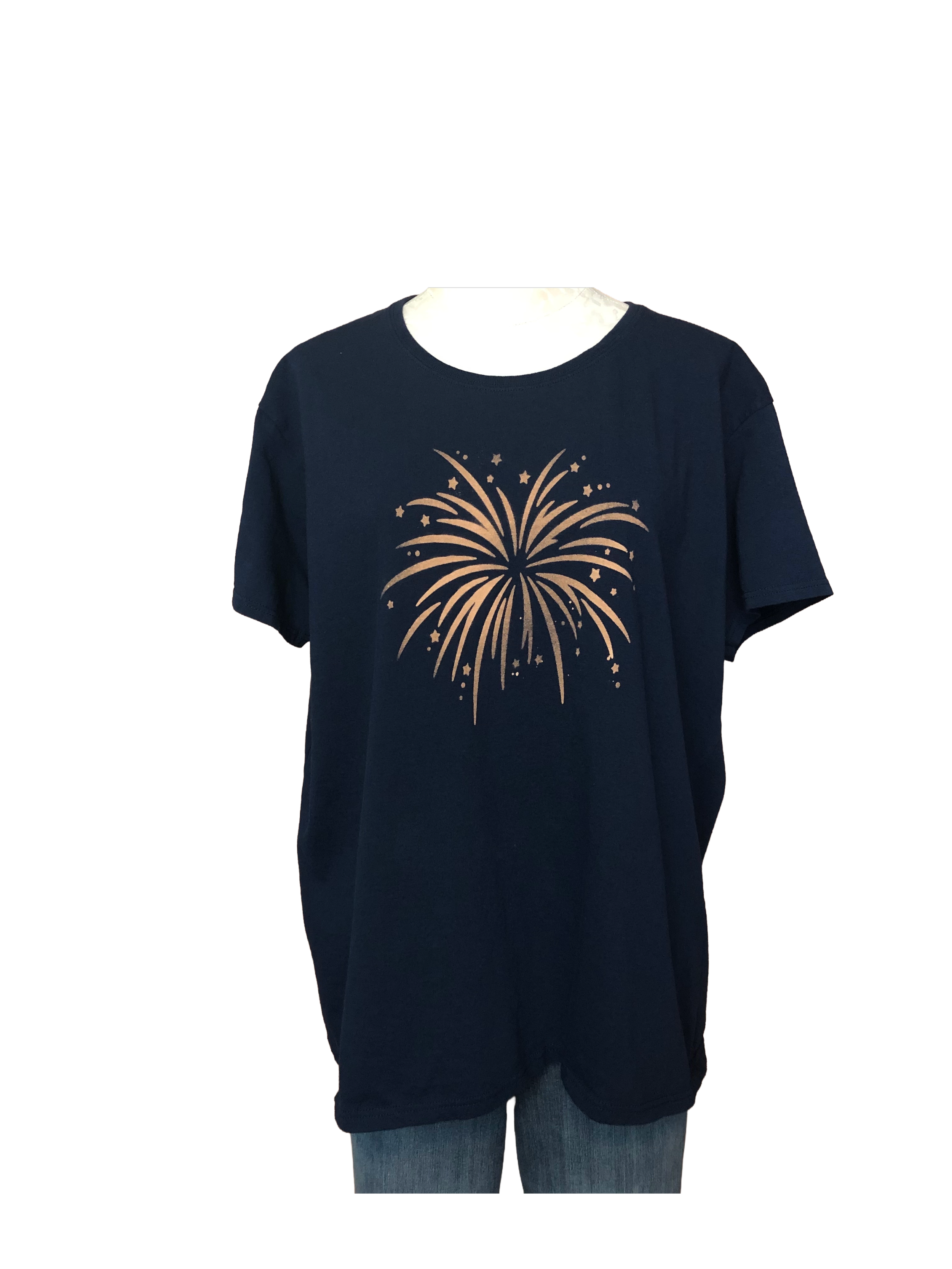 Short Sleeve Fireworks Top - Womens 3XL