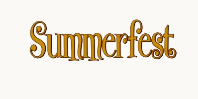 Text that says Summerfest in a stylized font.