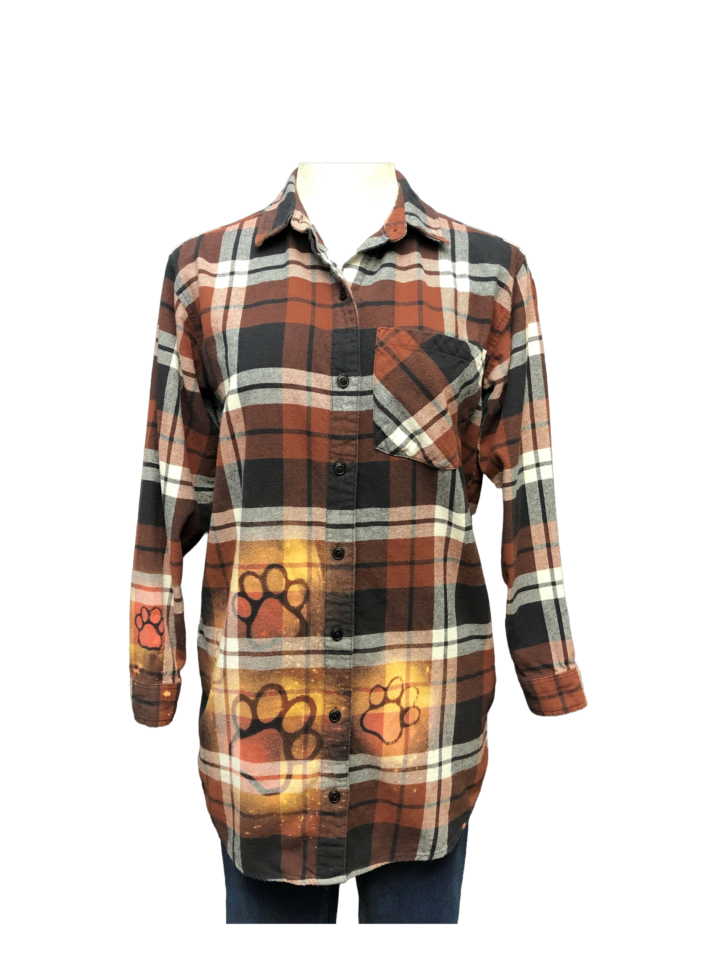 Paw Print Long Womens Small 9G55BJ front.png