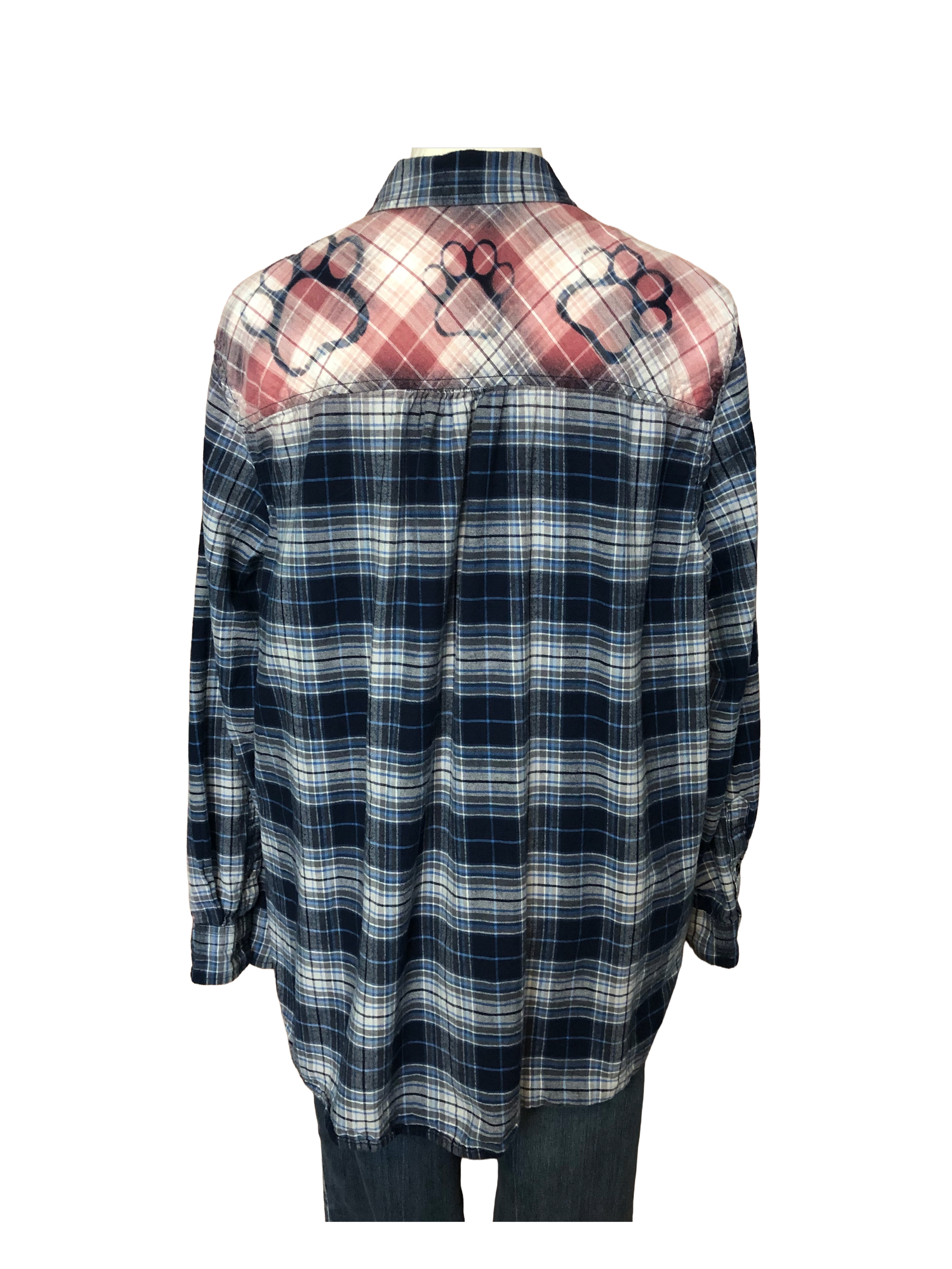 Paw Print Flannel - Womens XXXL