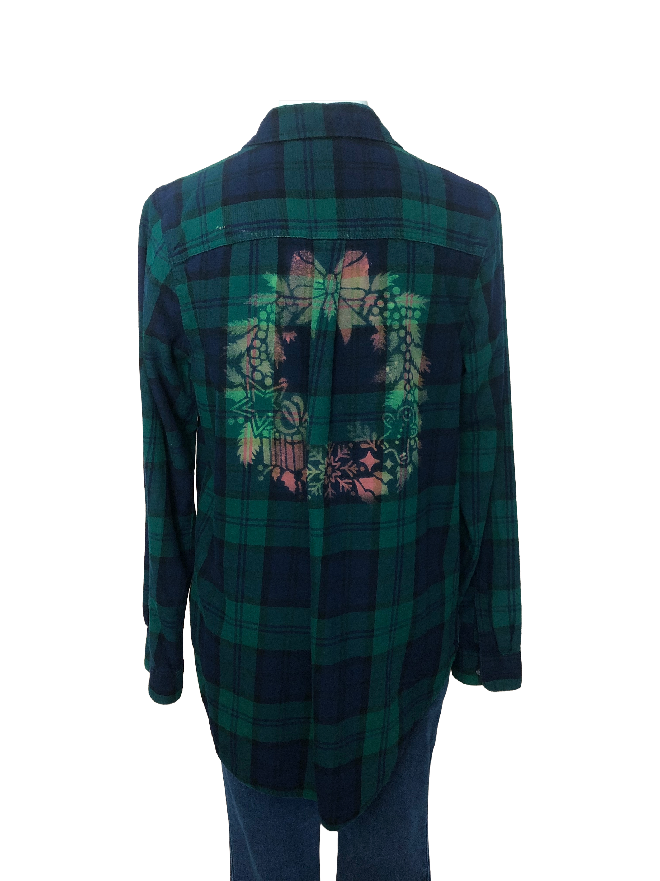 Snowflake/Wreath Flannel - Womens L Tall