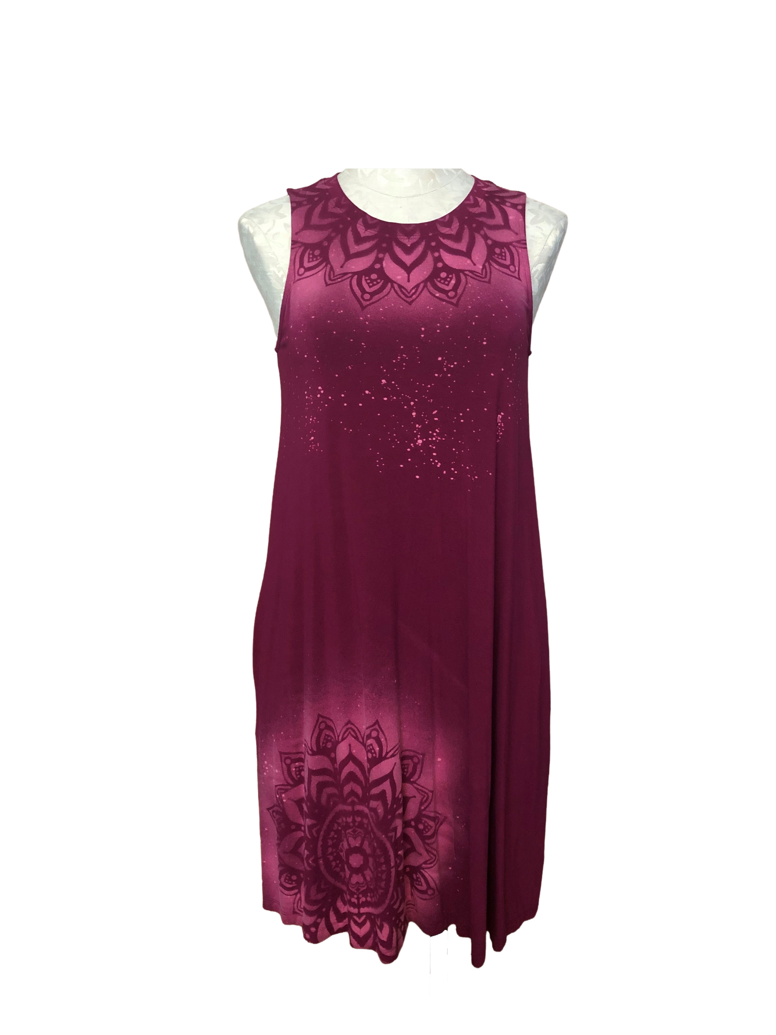 Dress - Bleach Distressed Floral Design - Womens M